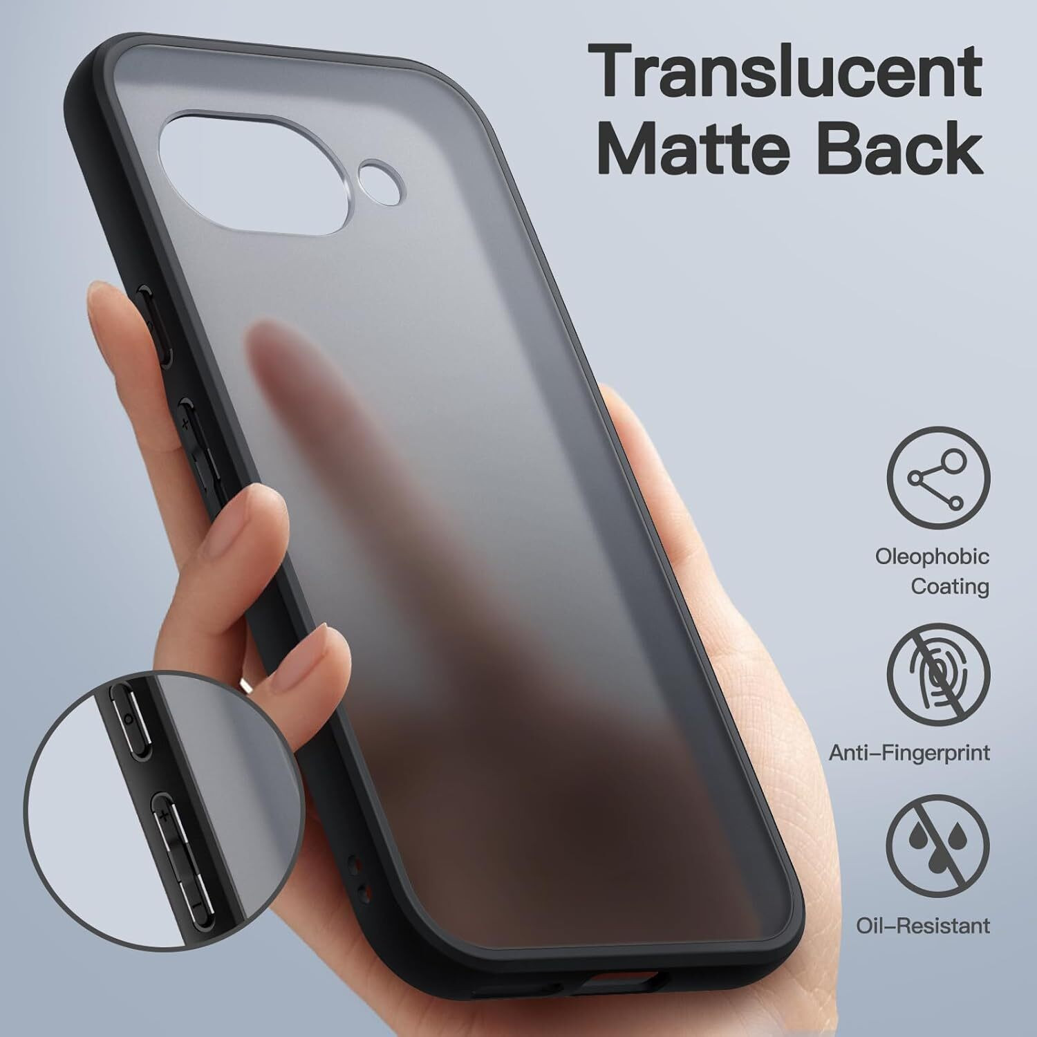 Image of Wellpoint Back Cover for Google Pixel 10a (Black, Matte Finish, Thermoplastic Polyurethane, Pack of: 1)
