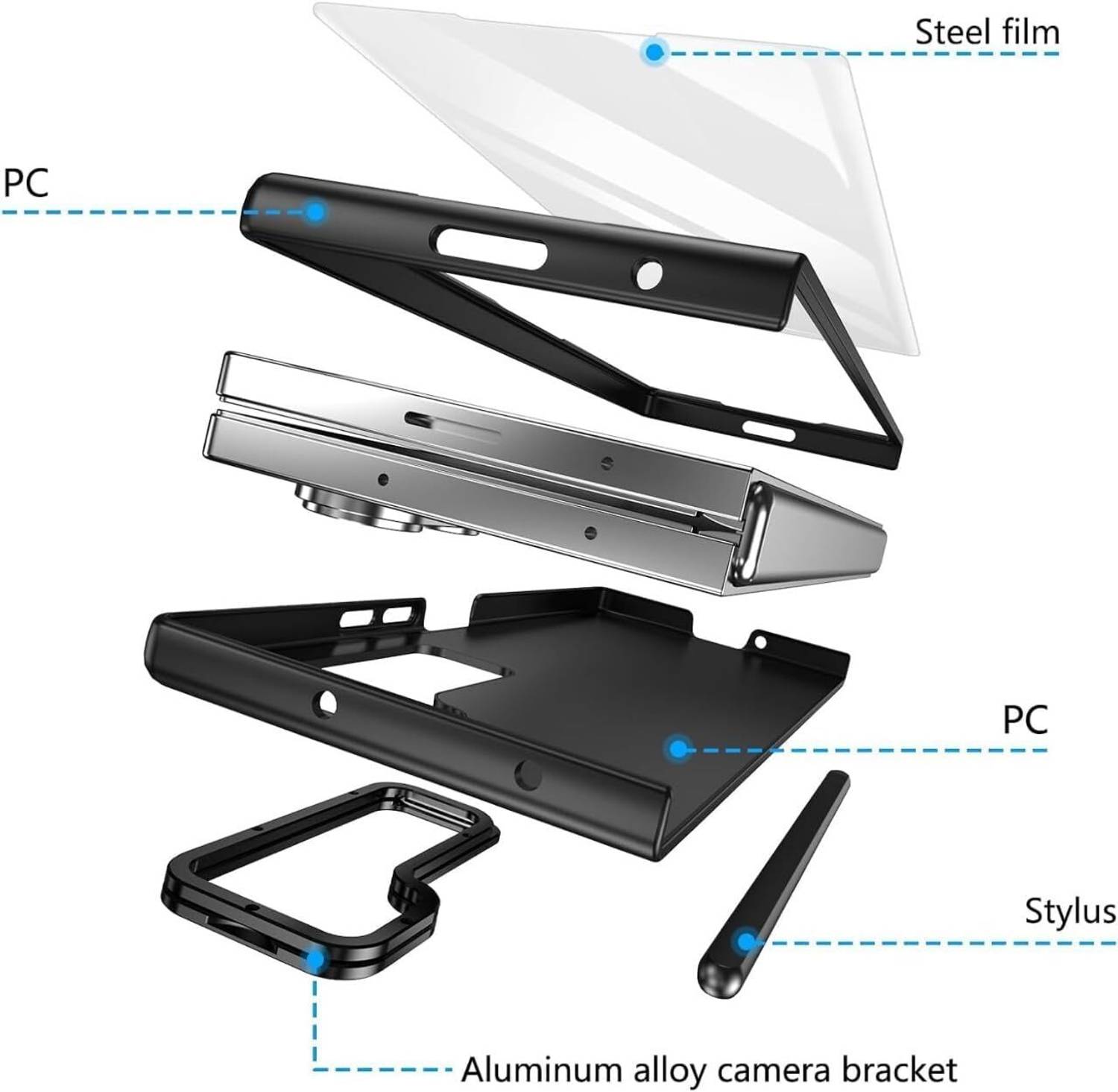 GALPO Back Cover for Samsung Galaxy Z Fold 6 - Image 3