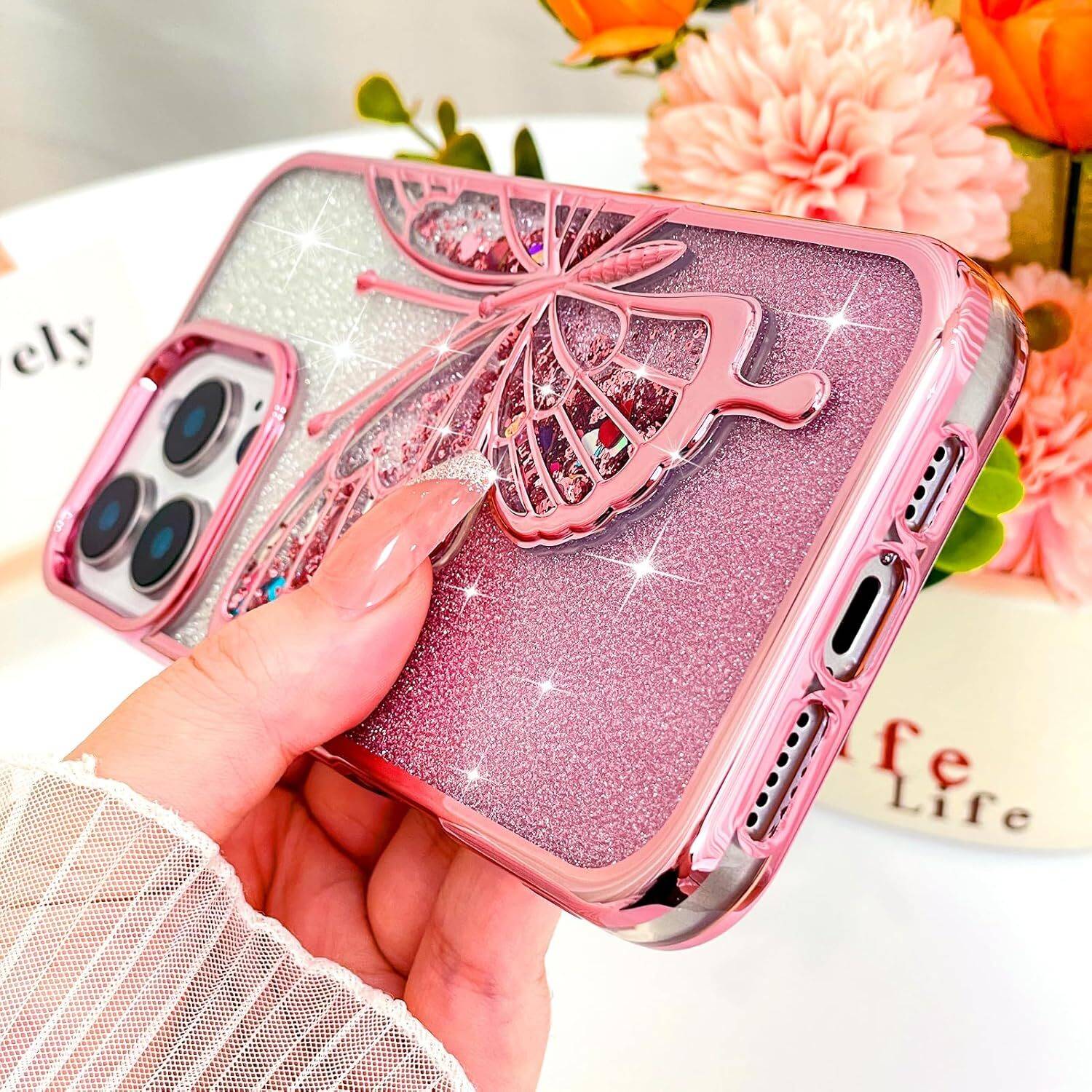Reevermap Samsung Galaxy A13 Case Glitter Crystal Flip PU Leather Phone Cover For Samsung Galaxy
