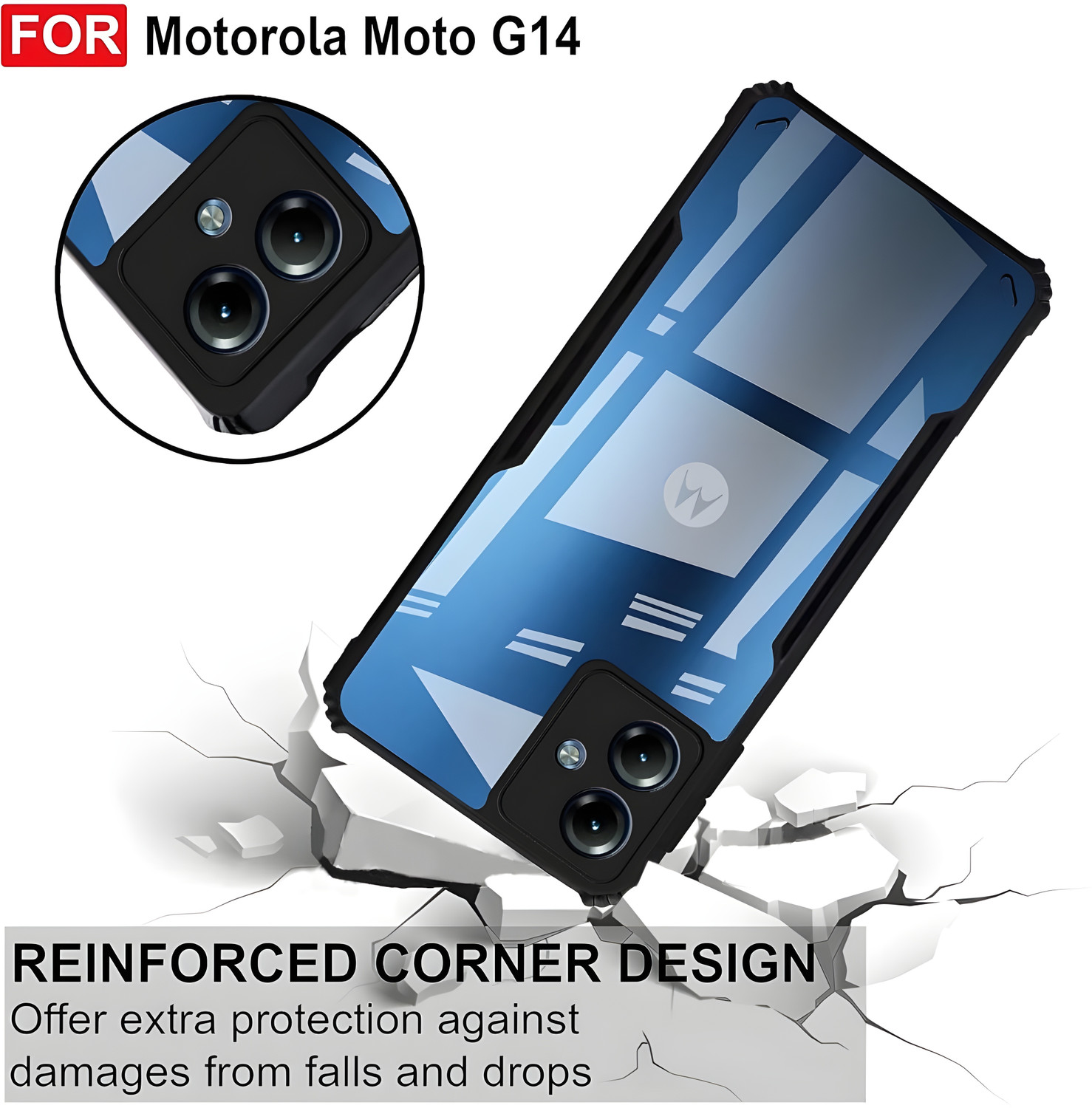 Image of GOLKI COVERS Back Cover for Motorola G14