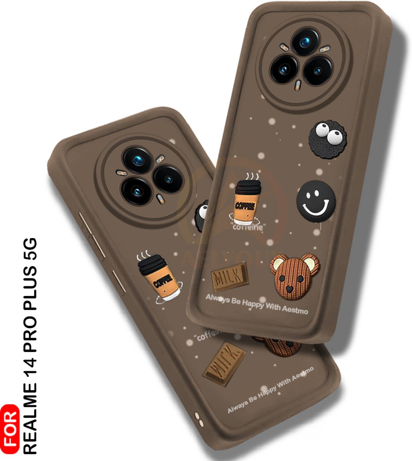 AelVouX Back Cover for Realme 14 Pro+ Plus 5G