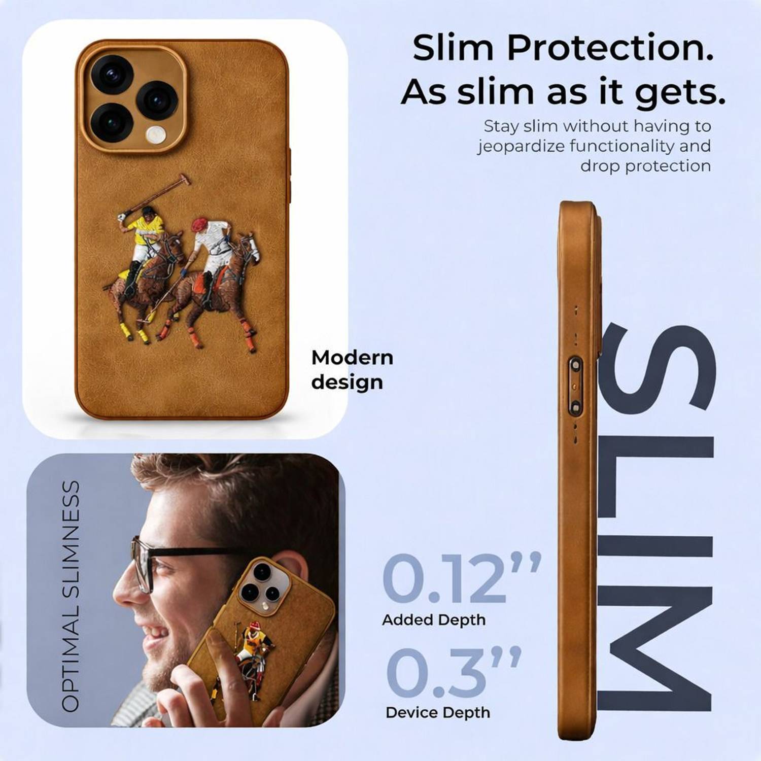 Luxecase Back Cover for Infinix Note edge Brown - Image 3
