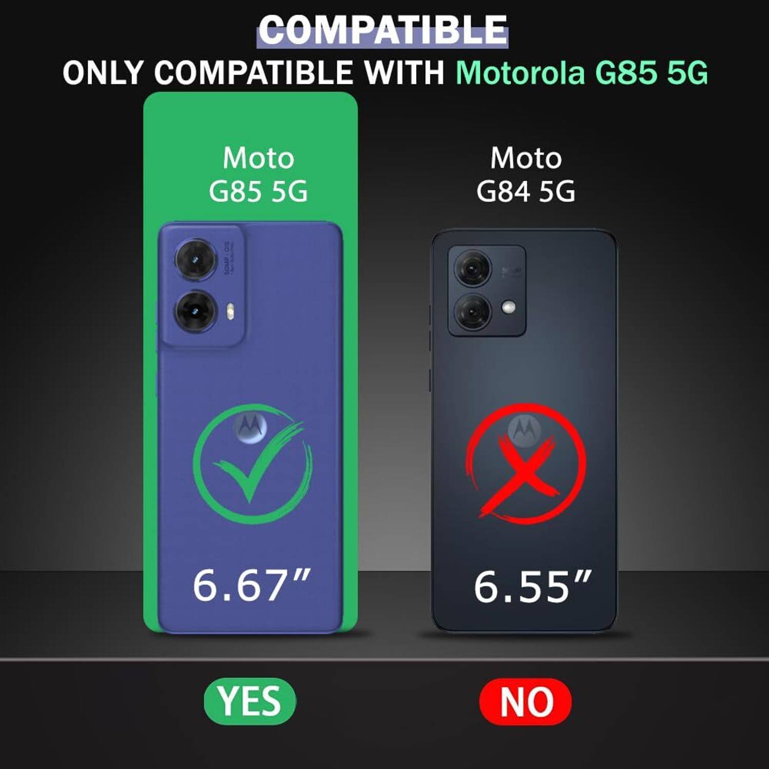 COVERBLACK Motorola G85 5G Rubber Back Cover - Image 3