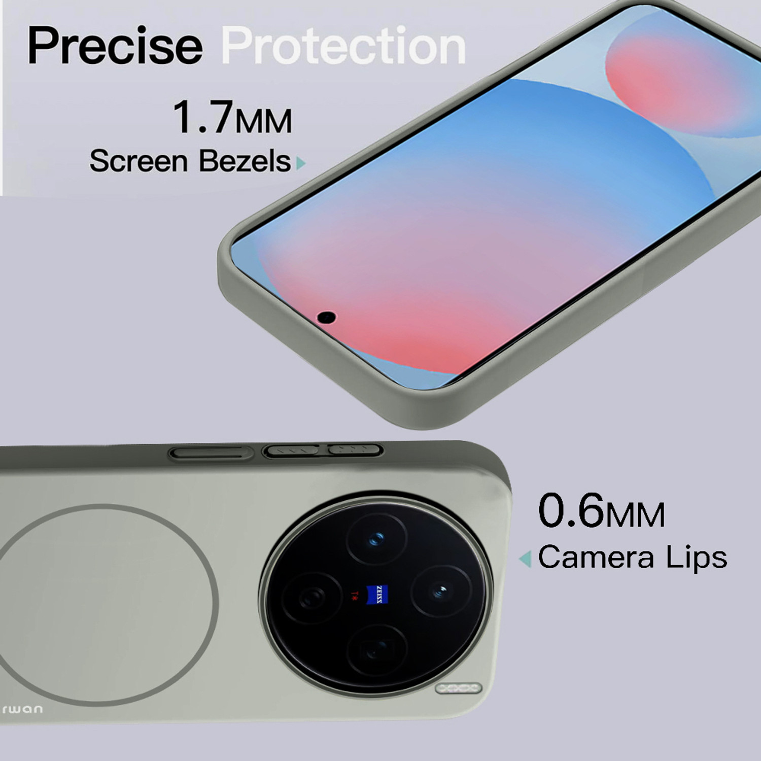 Image of KARWAN Back Cover for Vivo X200 (Grey, Shock Proof, Pack of: 1)
