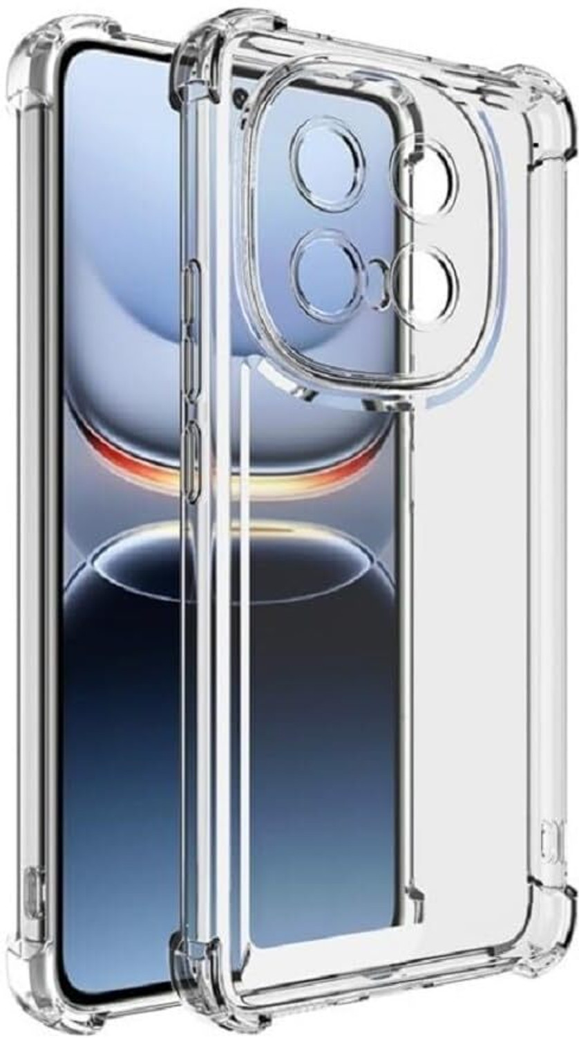 Image of FlexiShield Back Cover for iQOO 13 5G Back Cover Transparent TPU Shockproof Case with Raised Camera & Screen Edges