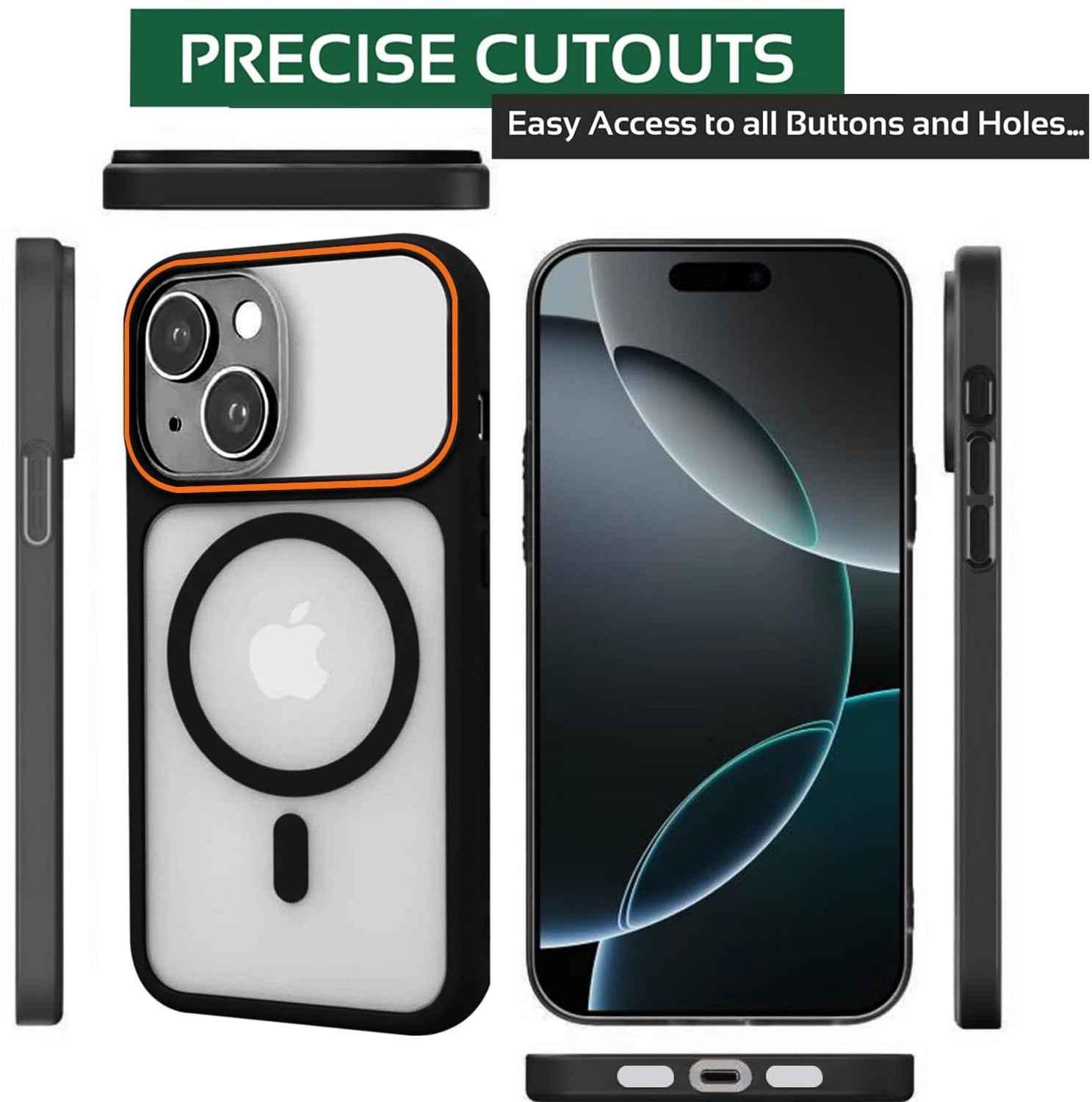 Image of AIBEX Back Cover for Apple iPhone 13 / Apple iPhone 14 | Slim Shockproof Back Cover with Camera Lens Protection
