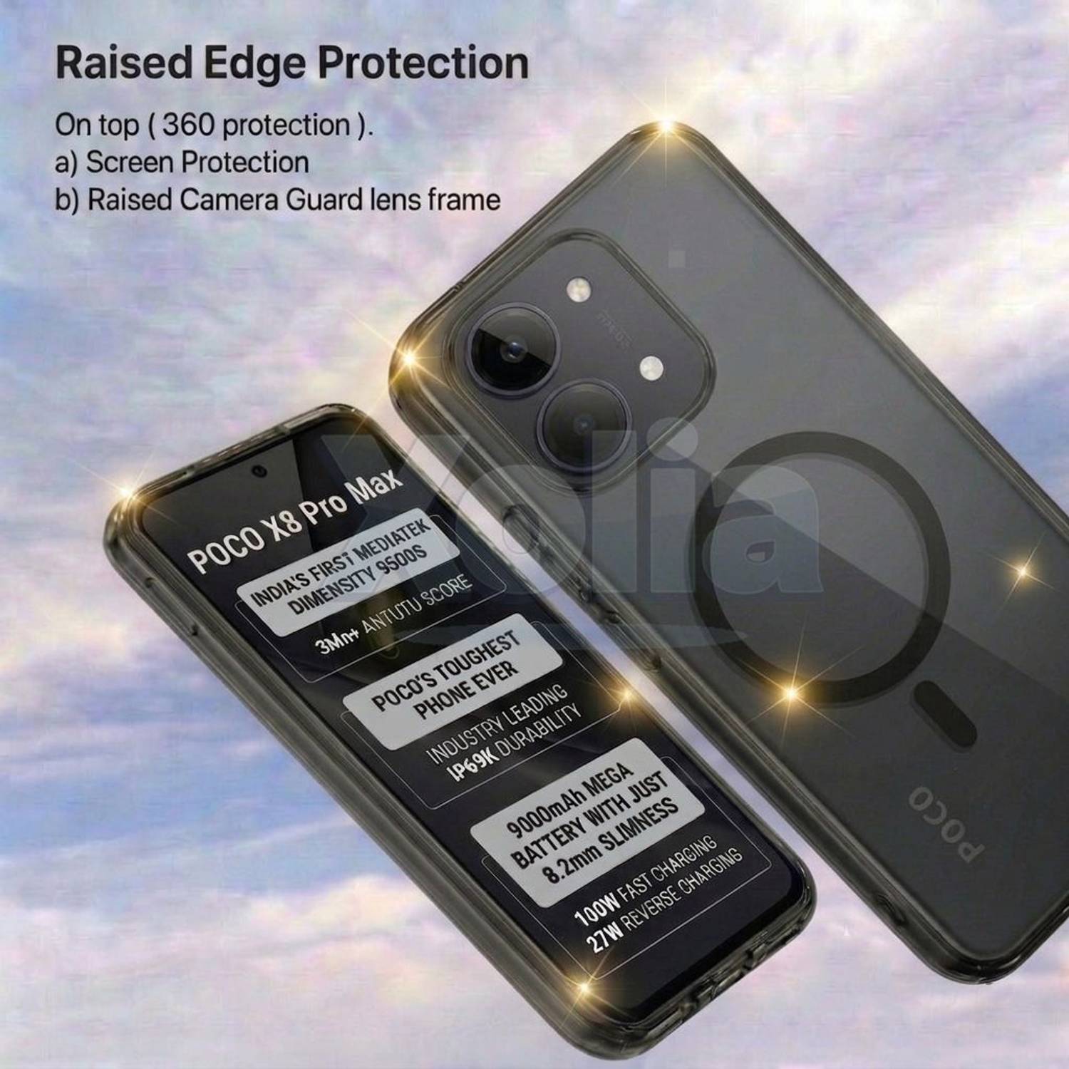 Xolia Back Cover for Poco X8 Pro Max 5G Black - Image 2