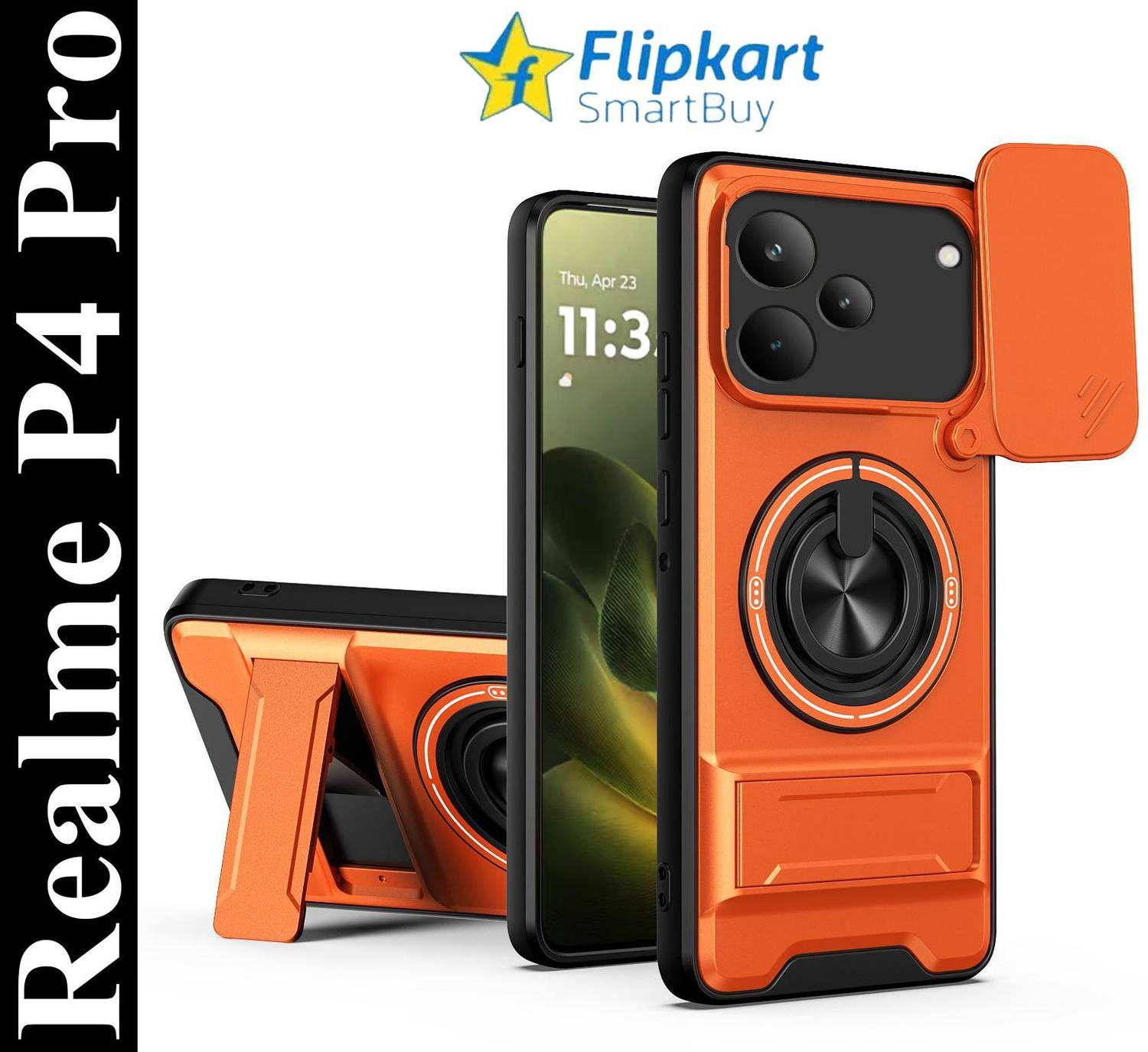 Flipkart SmartBuy Back Cover for realme P4 Pro 5G Orange - Image 2
