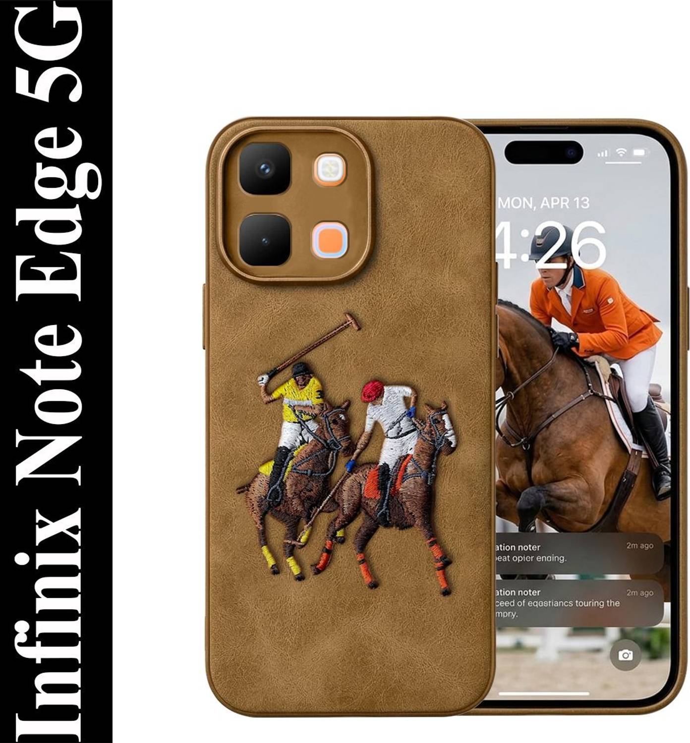 Luxecase Back Cover for Infinix Note edge Brown - Image 2
