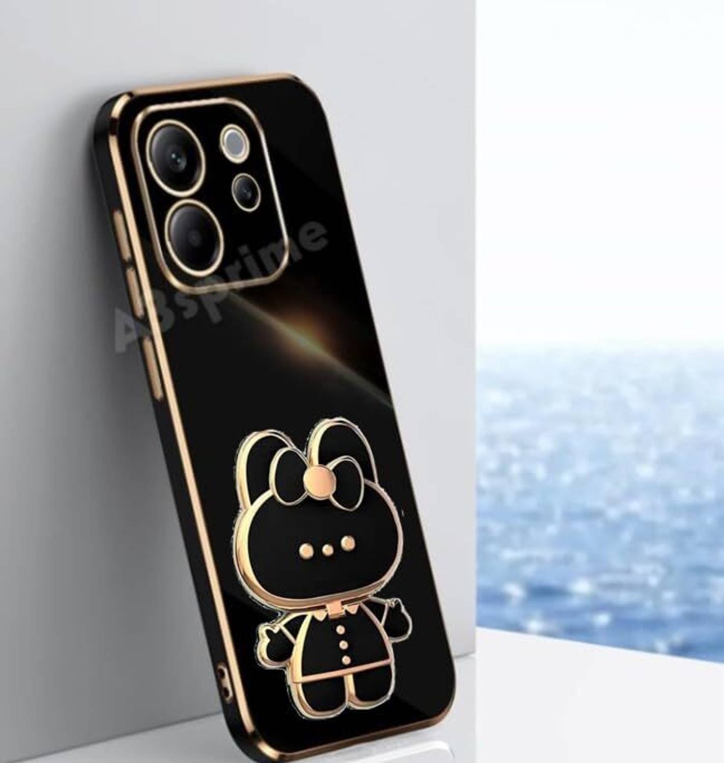A3sprime Back Cover for vivo V70 Elite 5G with Cute 3D Cartoon Shaped Folding Mobile Stand Holder