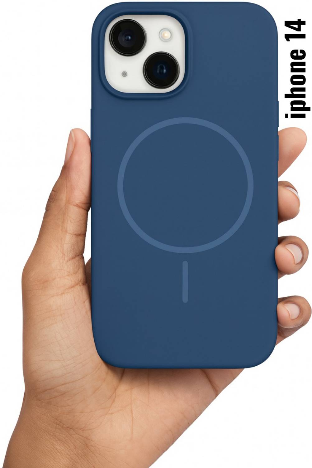 AGRONA Back Cover for iPhone 14 MagSafe Silicone Case | Premium Soft Touch Cover