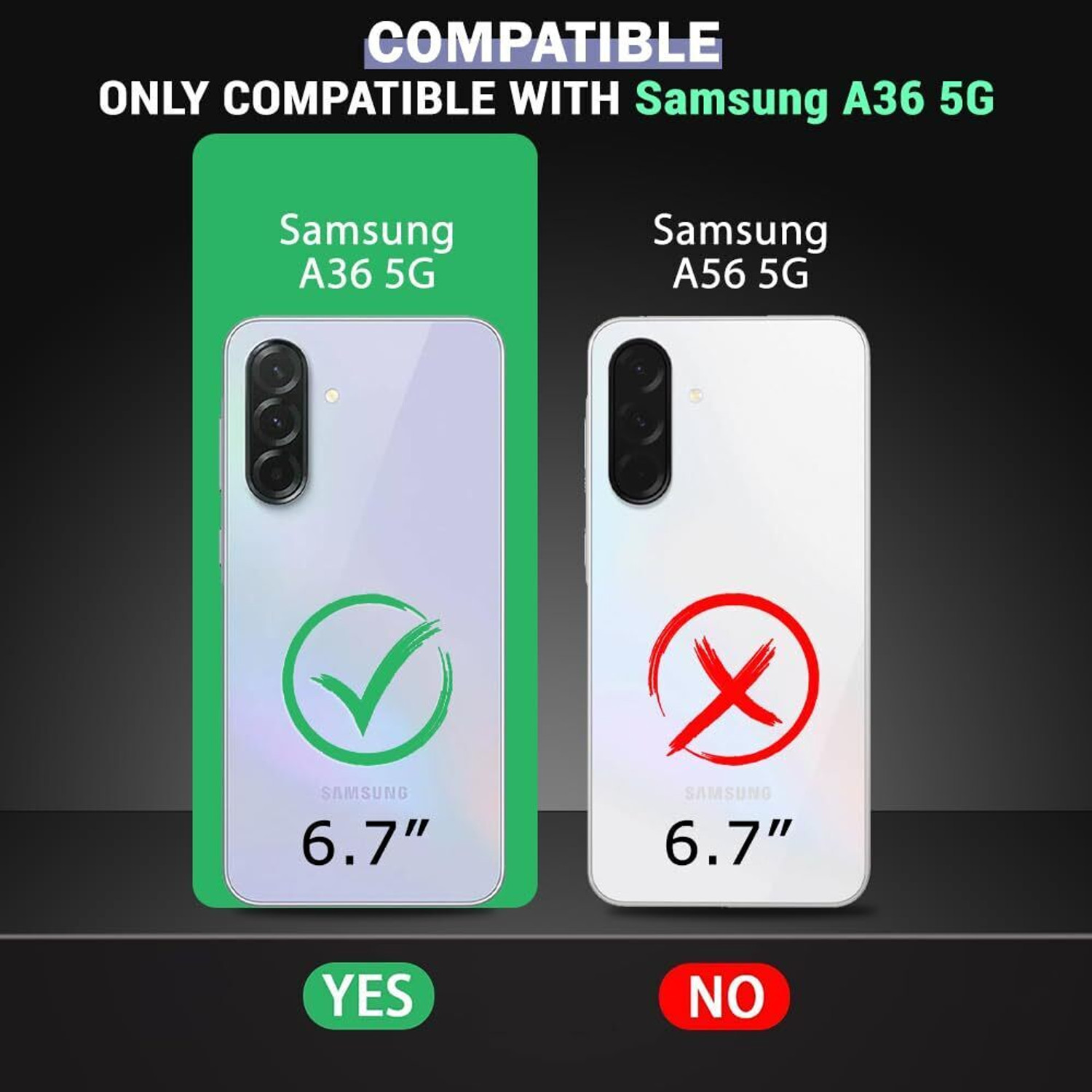 Image of Casotec Back Cover for Samsung Galaxy A36 5G (Black, Silicon, Pack of: 1)