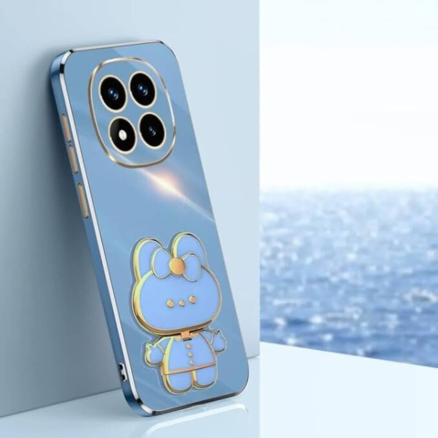 A3sprime Back Cover for REDMI Note 14 Pro 5G with Cute 3D Cartoon Shaped Folding Mobile Stand Holder