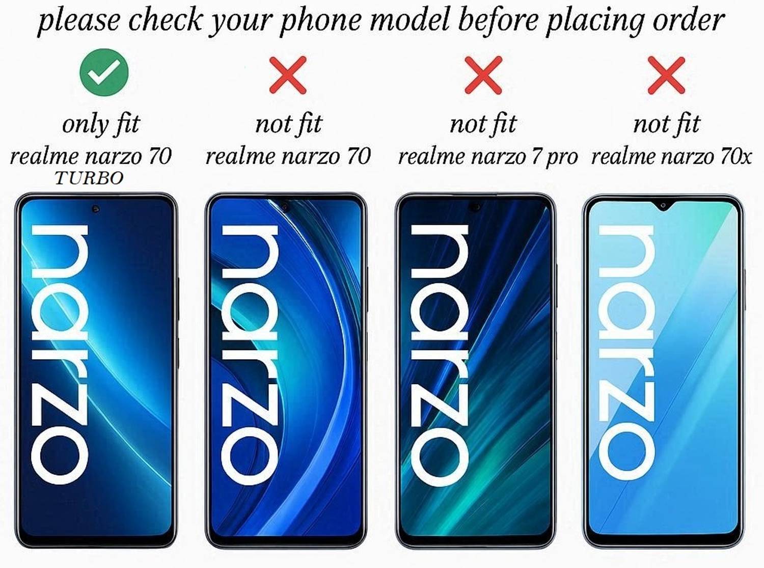 Kypo Back Cover for Realme Narzo 70 Turbo 5G Black - Image 2
