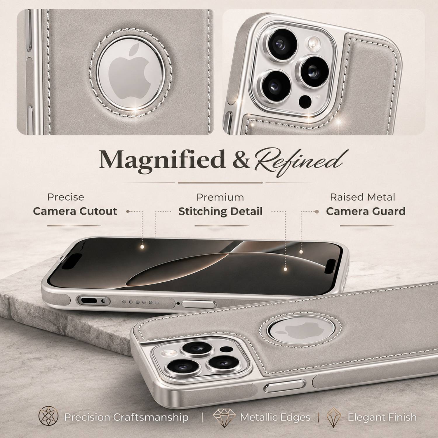 ABTLECOM iPhone 16 Pro Max 5G Back Cover Gray - Image 3