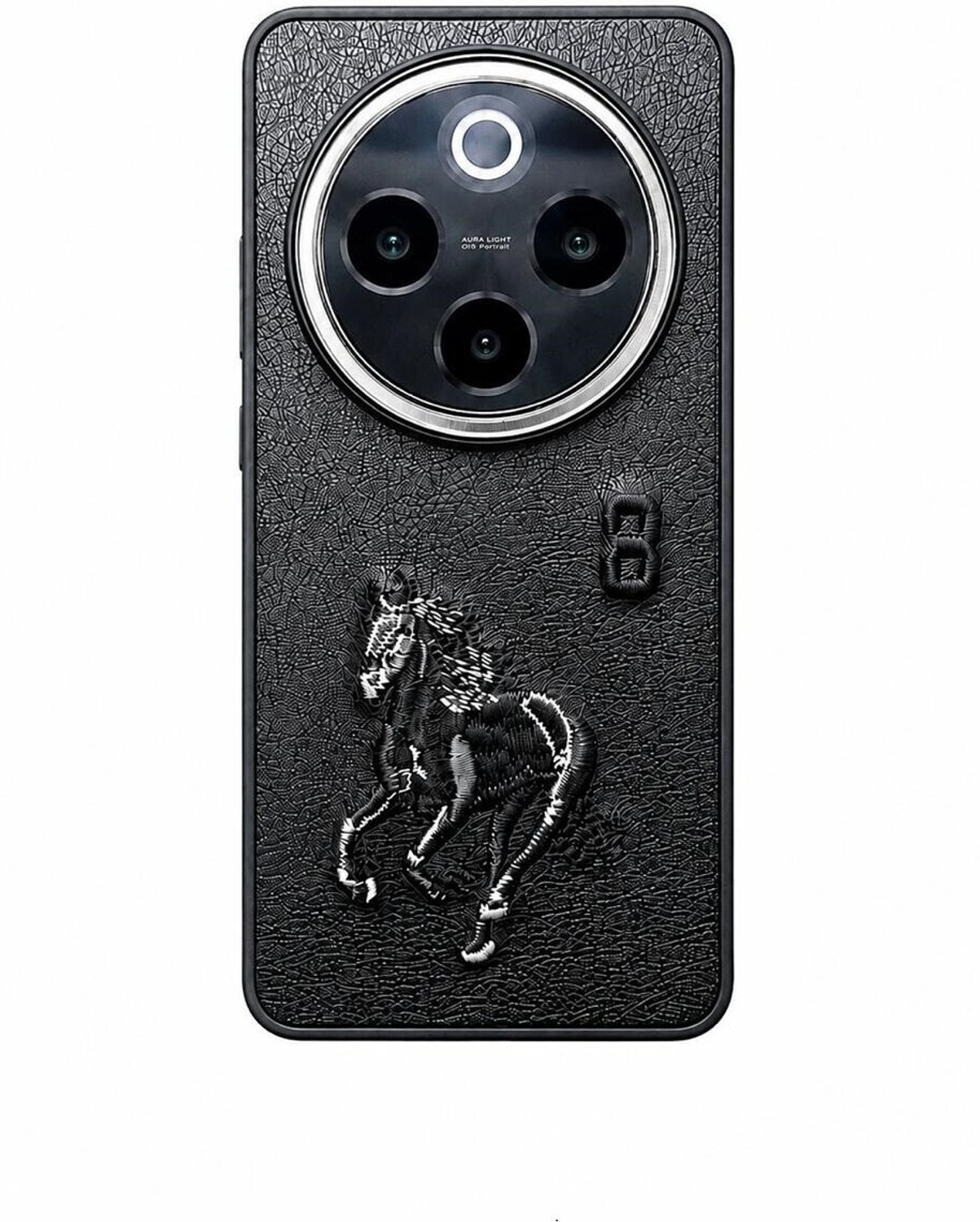 Image of Hoccroxx Back Cover for Redmi 14C 5G, Sleek & Stylish Horse Embroidery, Anti Scratch