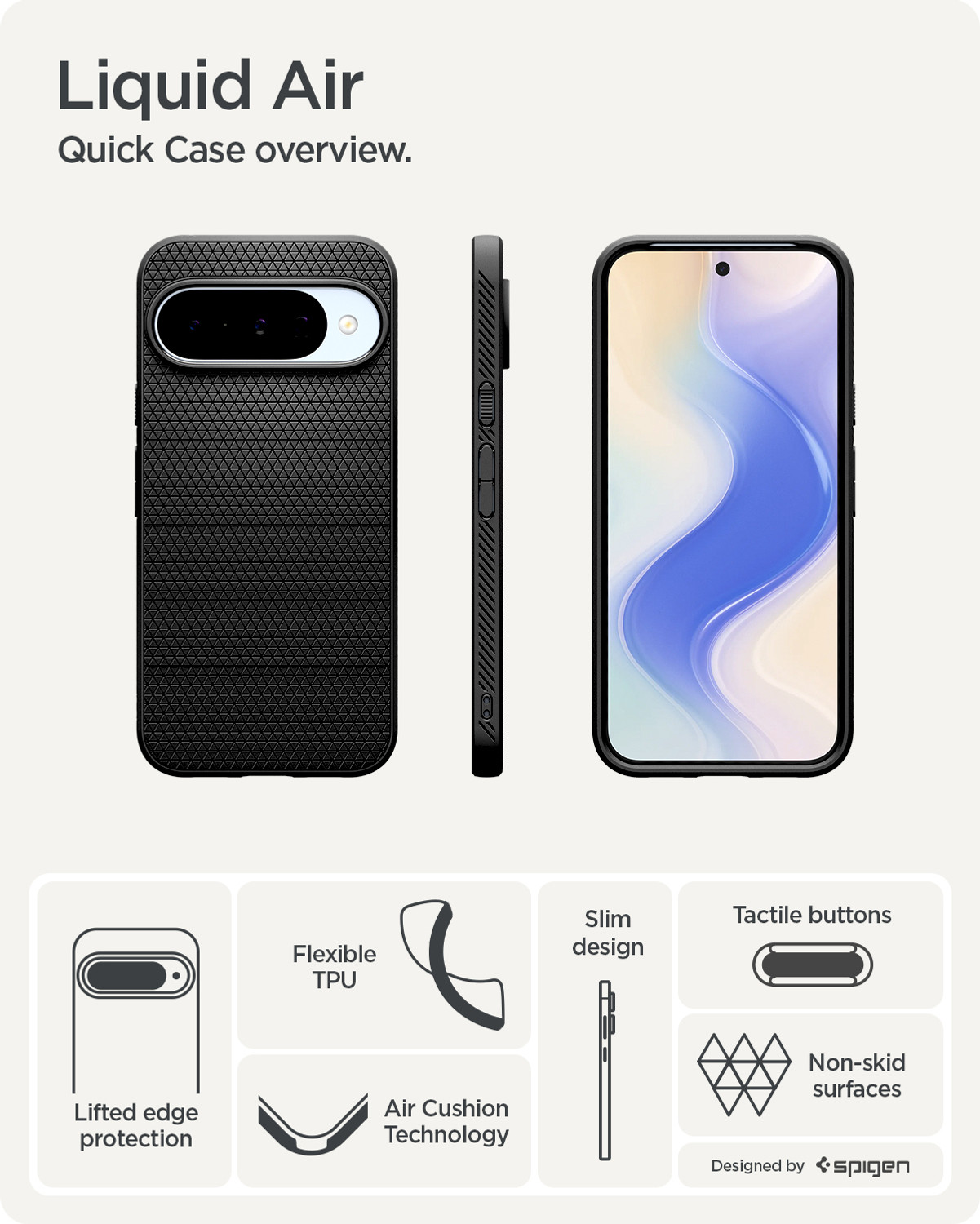 Image of Spigen Liquid Air Back Cover for Google Pixel 10 5G, Google Pixel 10 Pro 5G