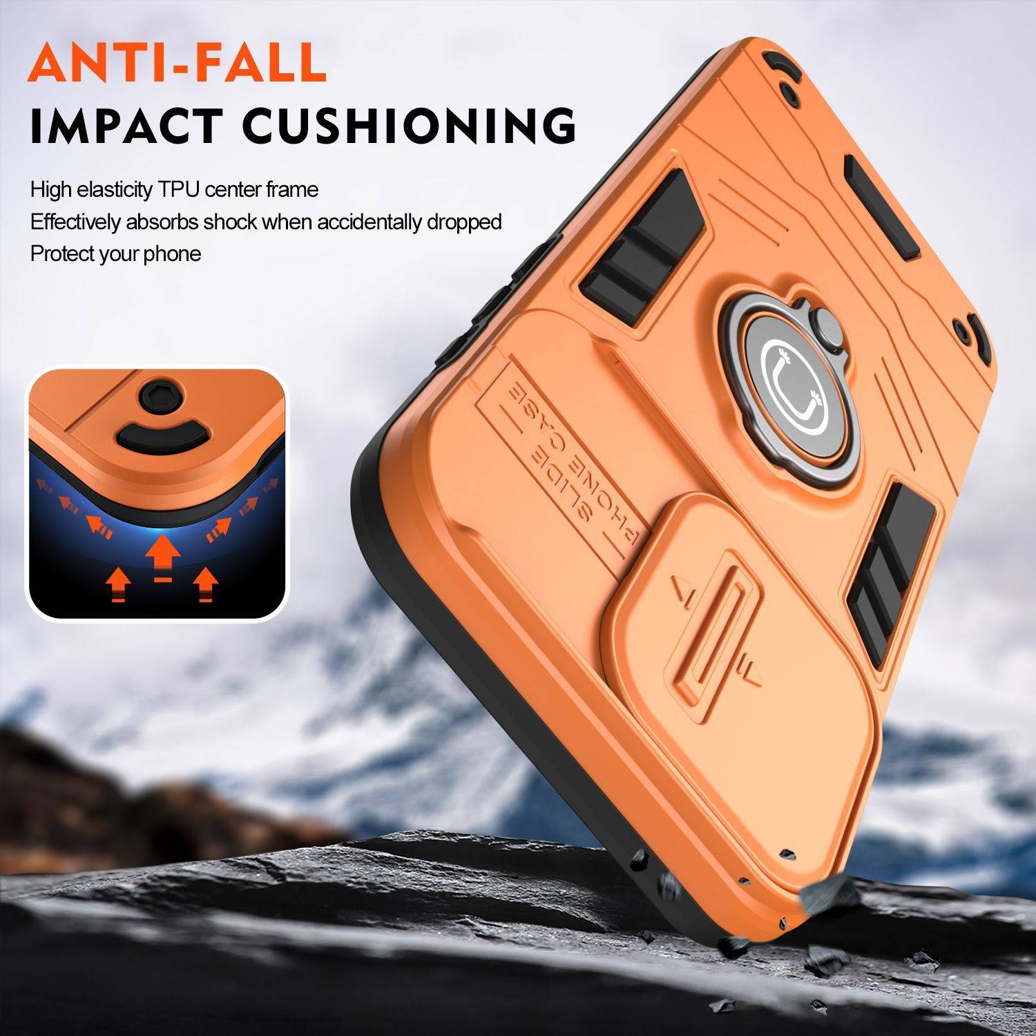 Vikeko Back Cover for Oppo K13 Turbo Pro 5G Orange - Image 4