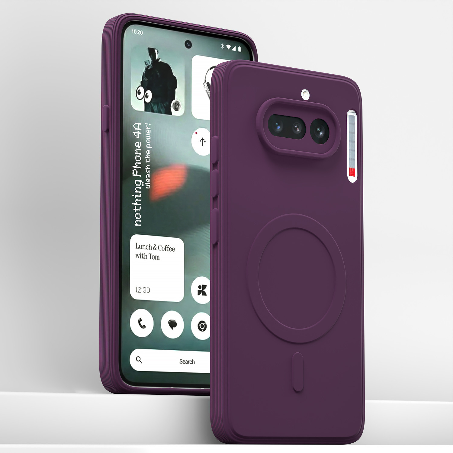 Image of Pikkme Back Cover for Nothing Phone 4a 5G (Purple, Grip Case, Silicon, Pack of: 1)