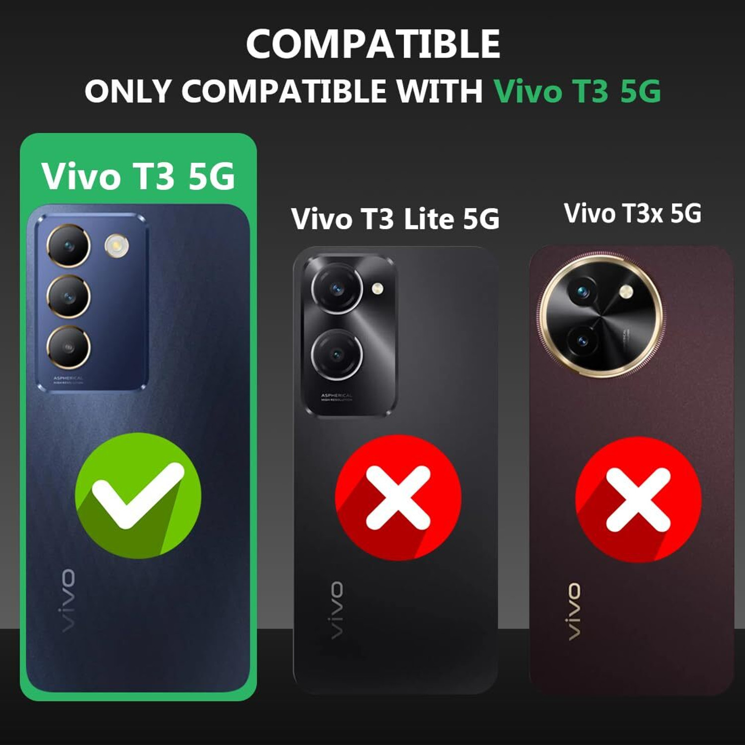 Image of Hamz Back Cover for vivo T3 5G