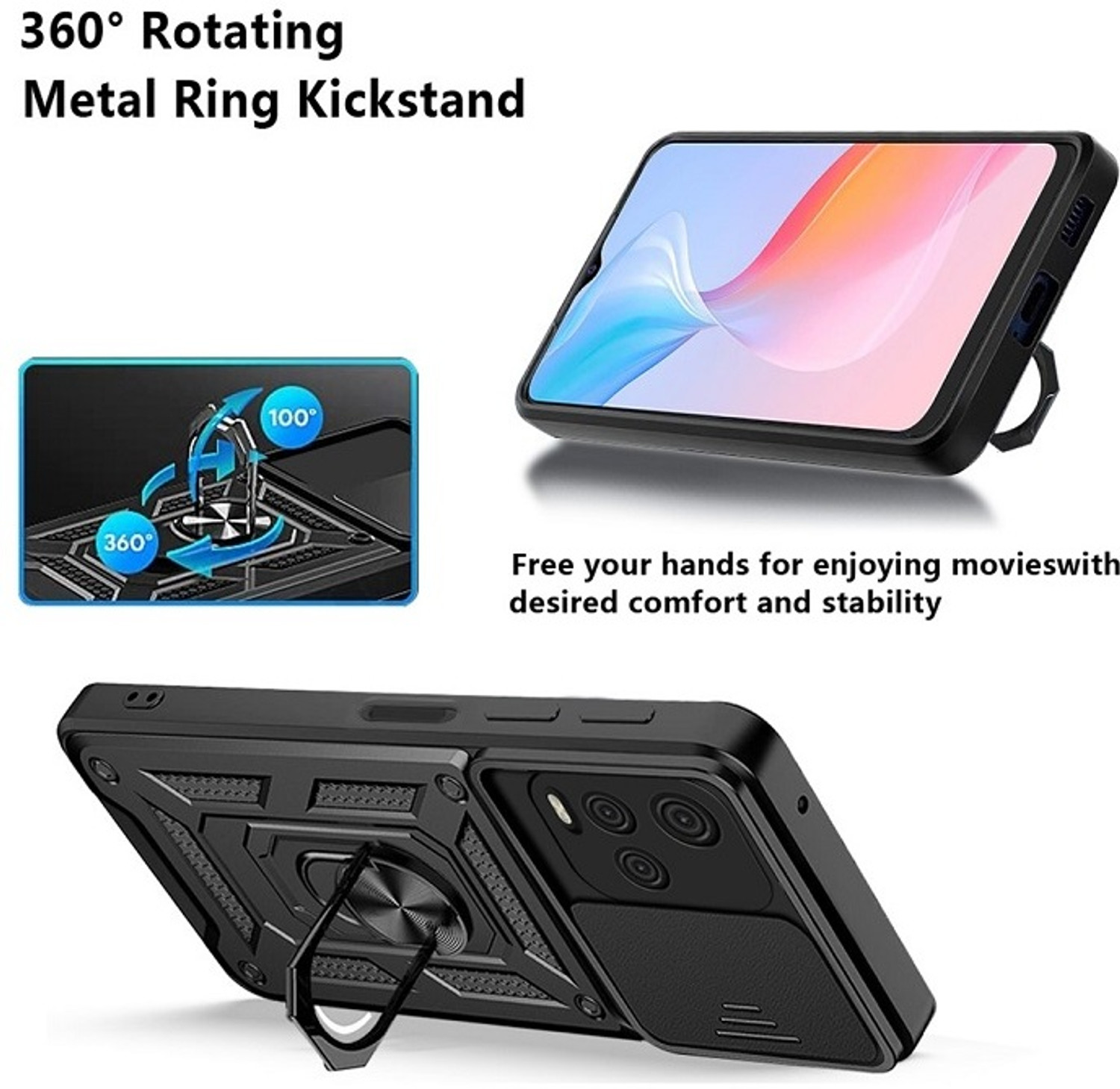 Image of RUNICHA Back Cover for Vivo T1 5G, Vivo Y75, Vivo IQ00Z6, Vivo Y55