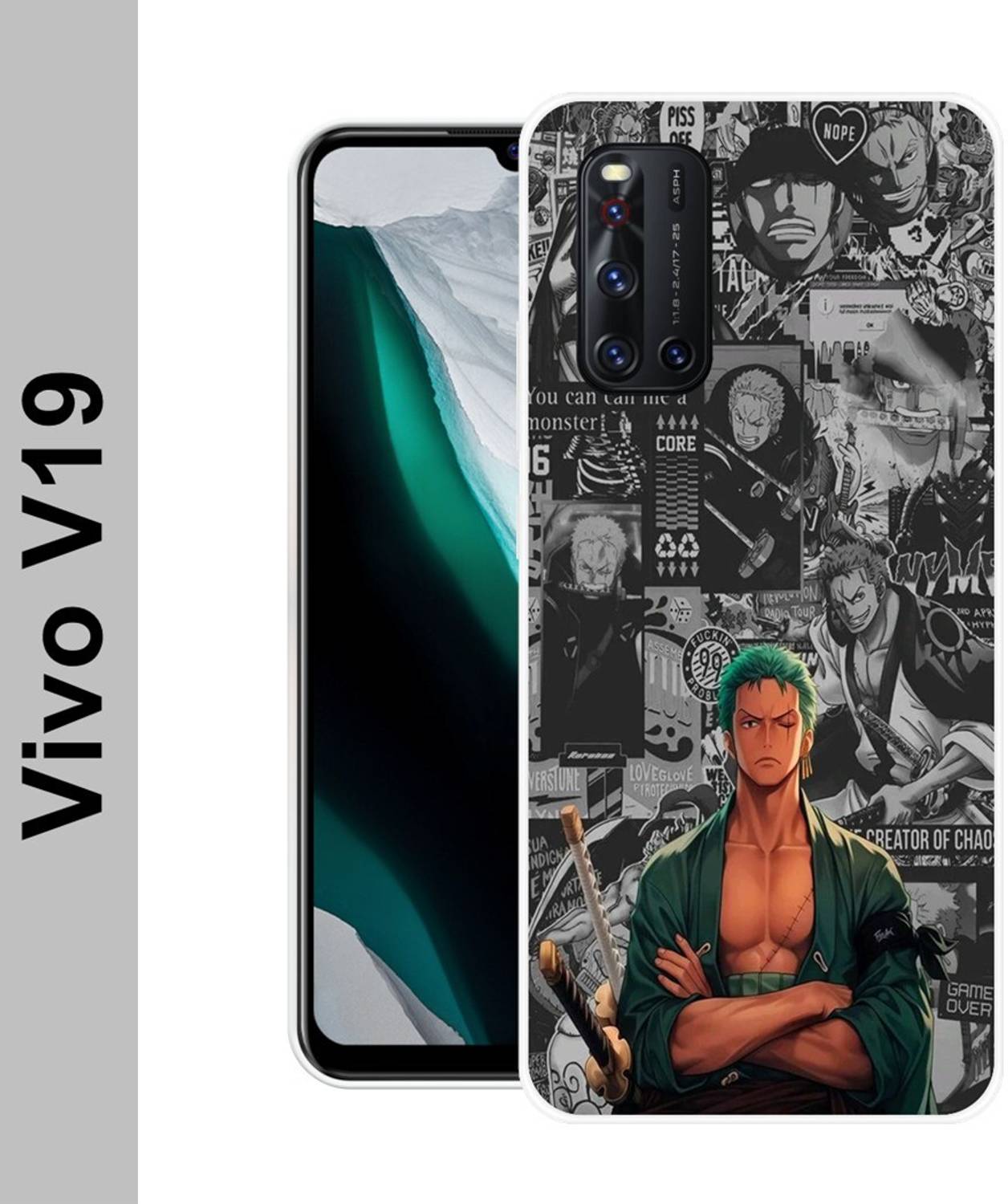 VKCase Back Cover for Vivo V19, V1933, RORONOA ZORO,PIRATE HUNTER