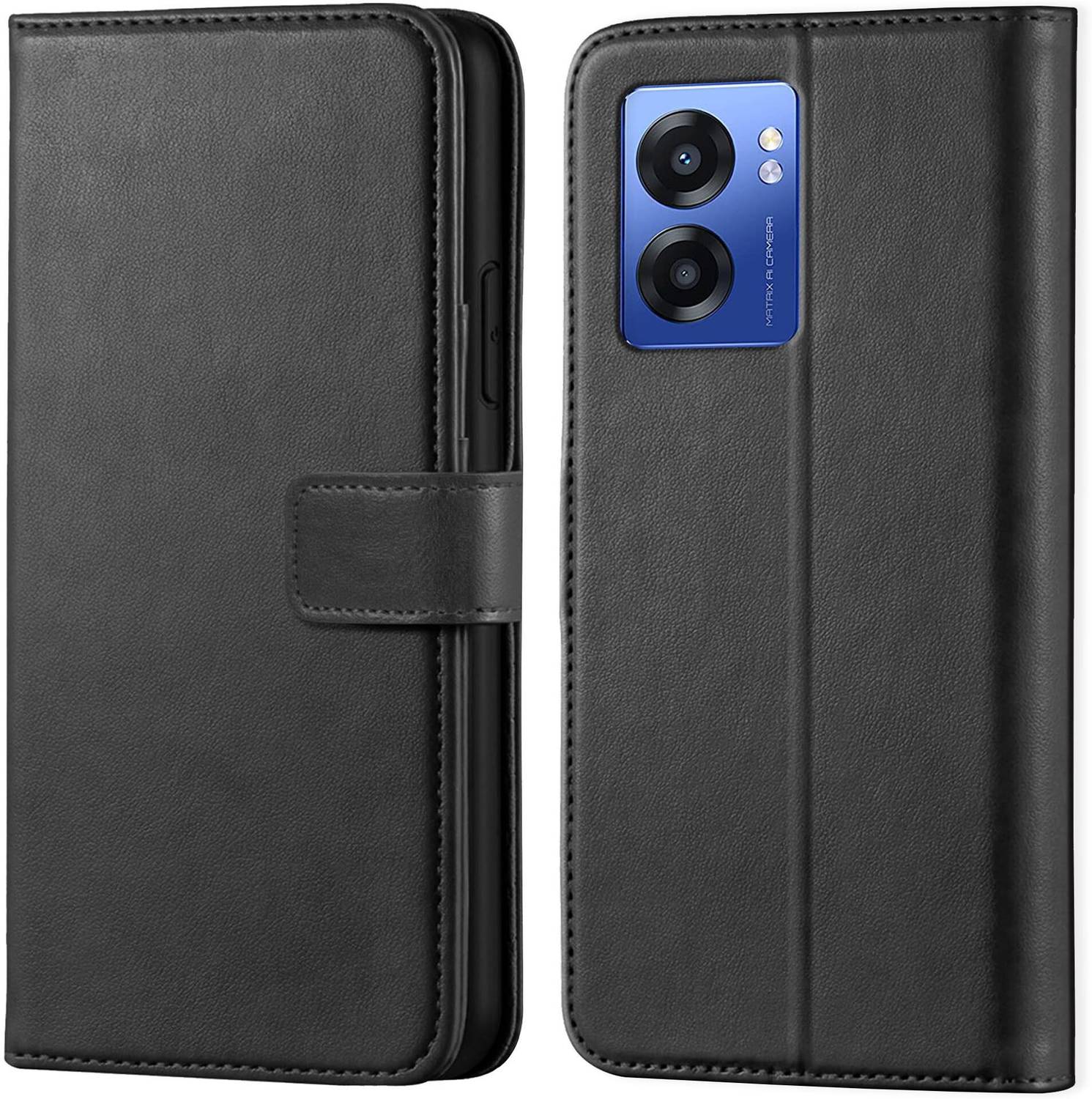Ascensify Back Cover for Realme Narzo 50 5G Vintage Flip Wallet Back Case Cover [Artitifial Leather]