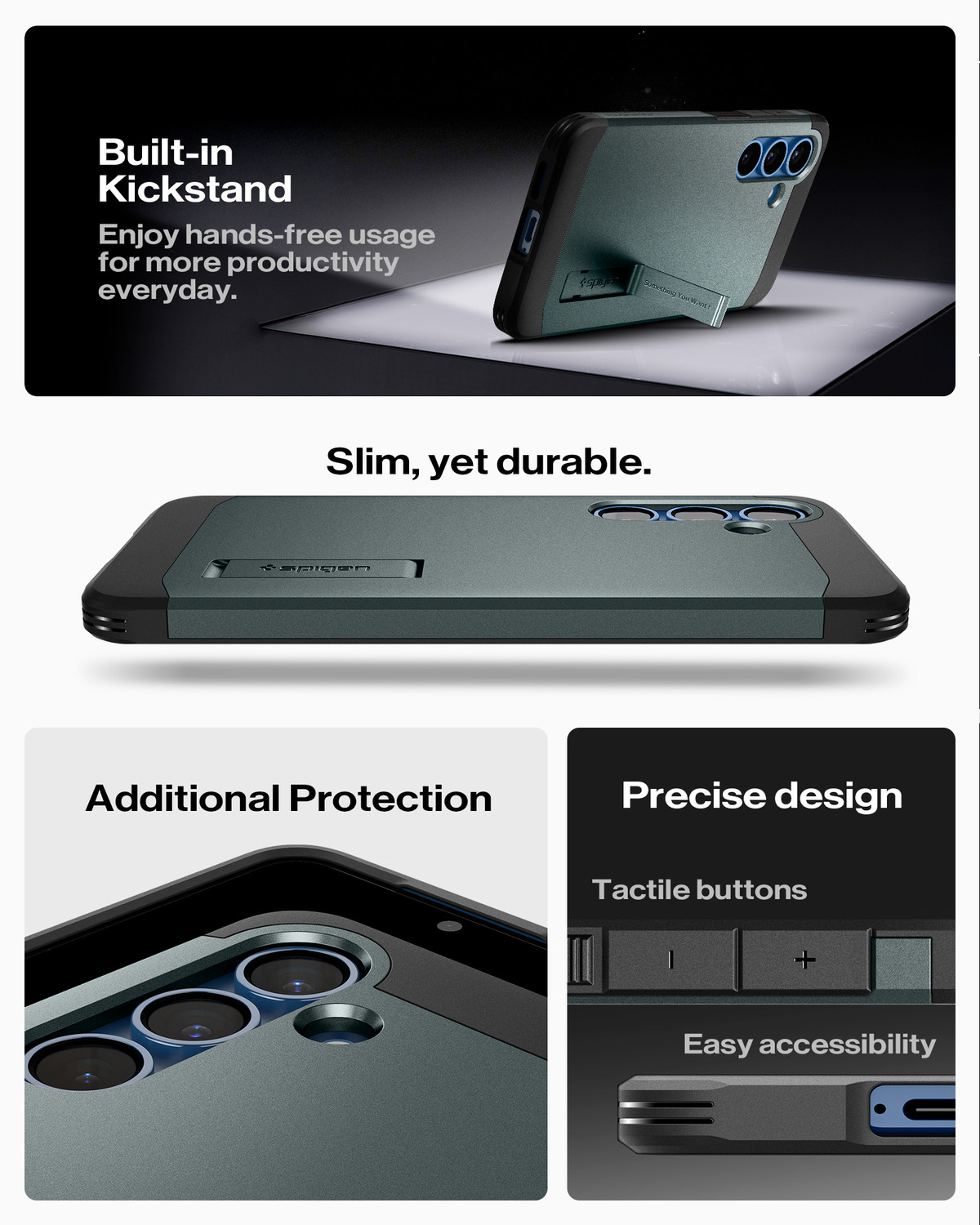 Image of Spigen Tough Armor (AI) MagFit Back Cover for Samsung Galaxy S25 Plus 5G