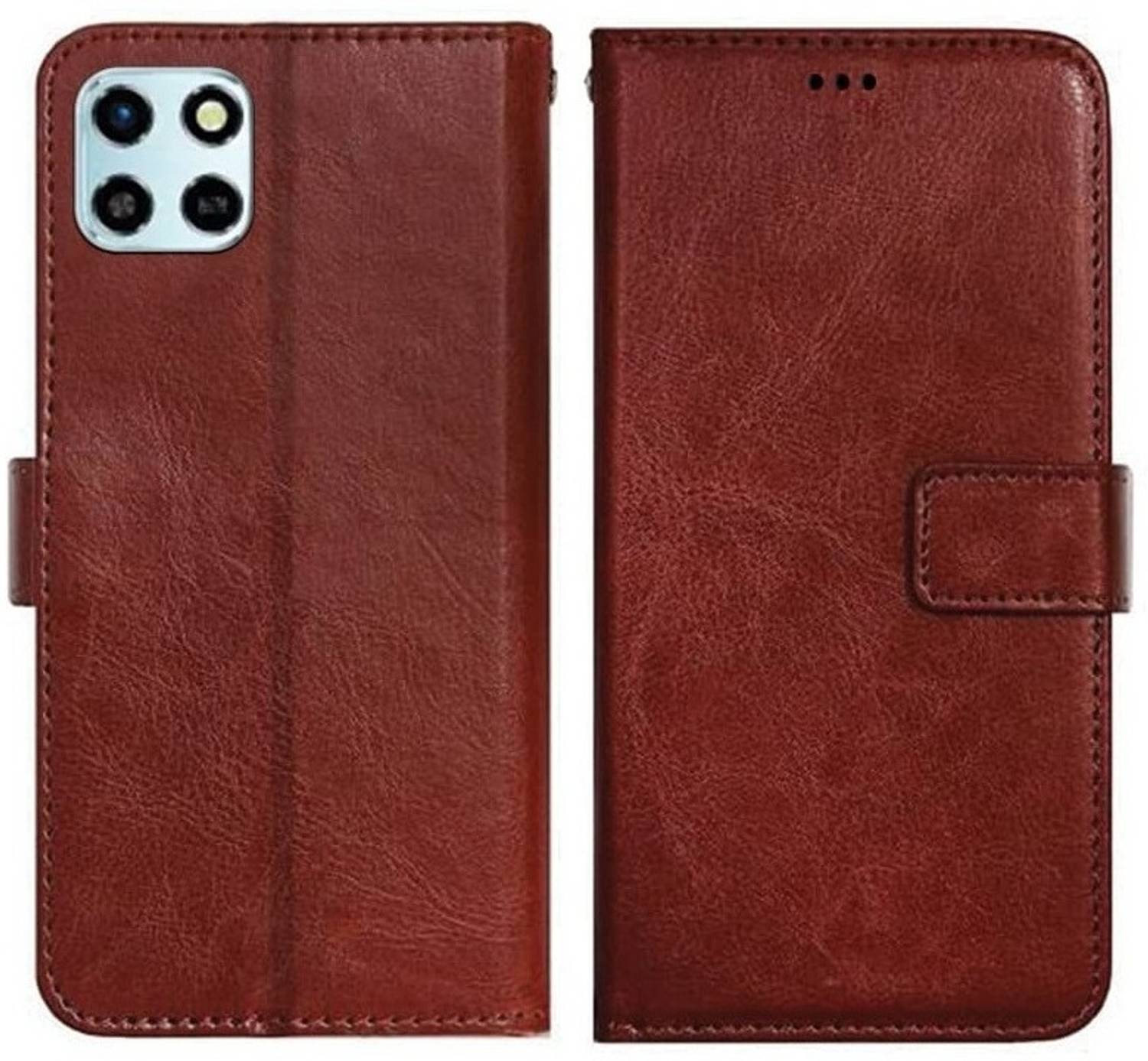 AmericHome Flip Cover for Infinix Smart 6 HD, X6512 Premium Leather Finish, with Card Pockets