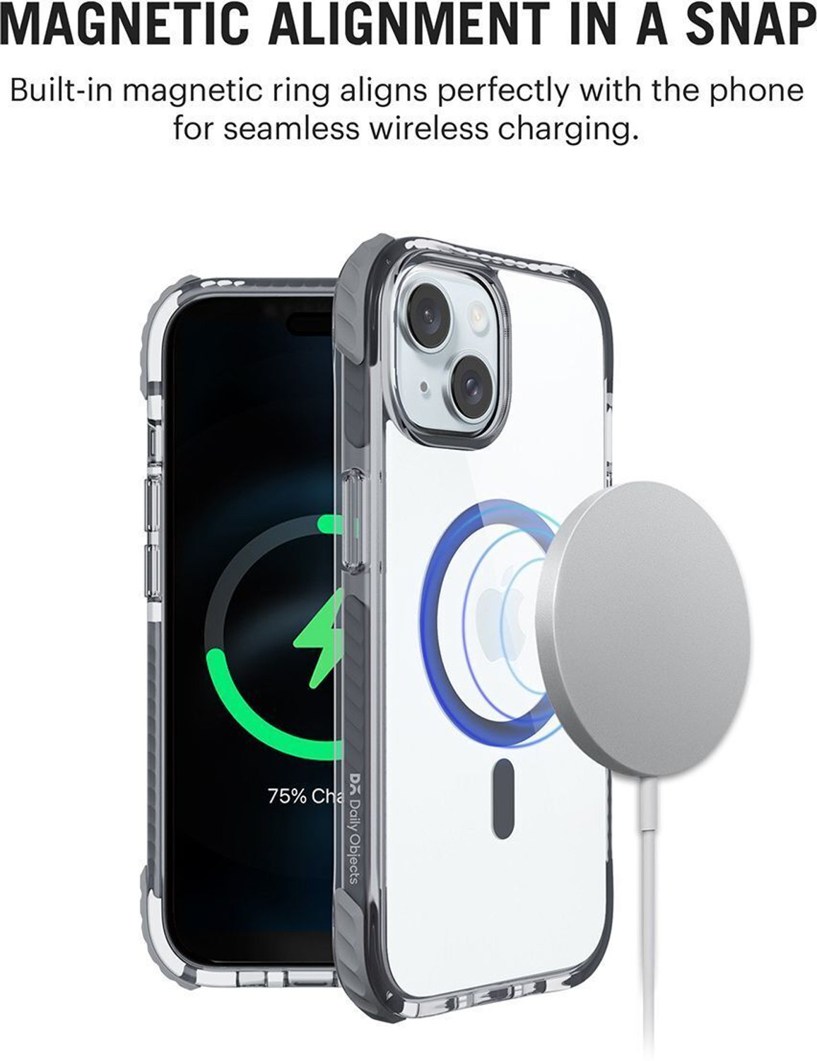 Image of DailyObjects Back Cover for Apple iPhone 15 (Transparent, Hard Case, Thermoplastic Polyurethane, Polycarbonate, Pack of: 1)
