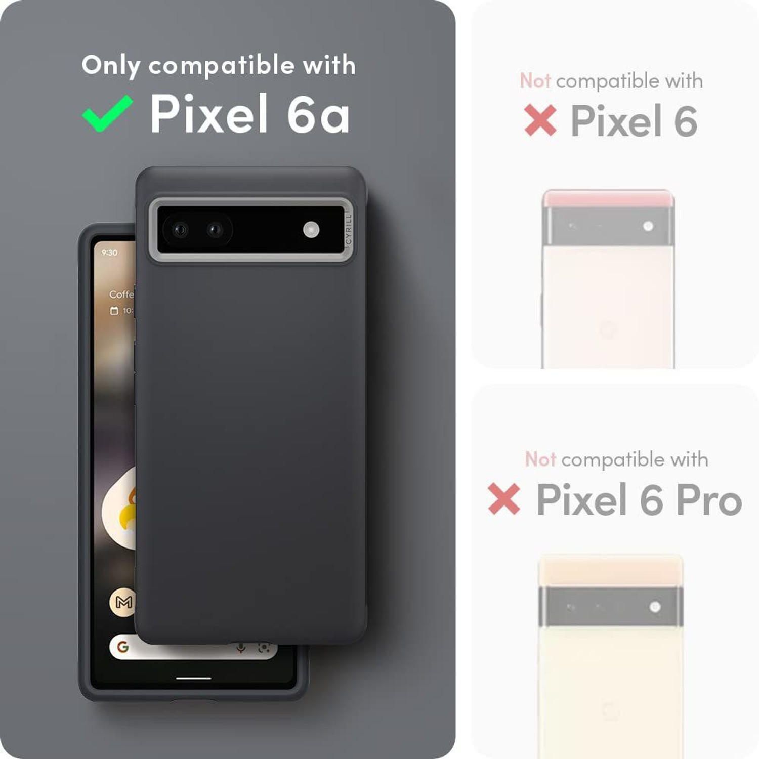 Image of CYRILL Color Brick Back Cover for Google Pixel 6a