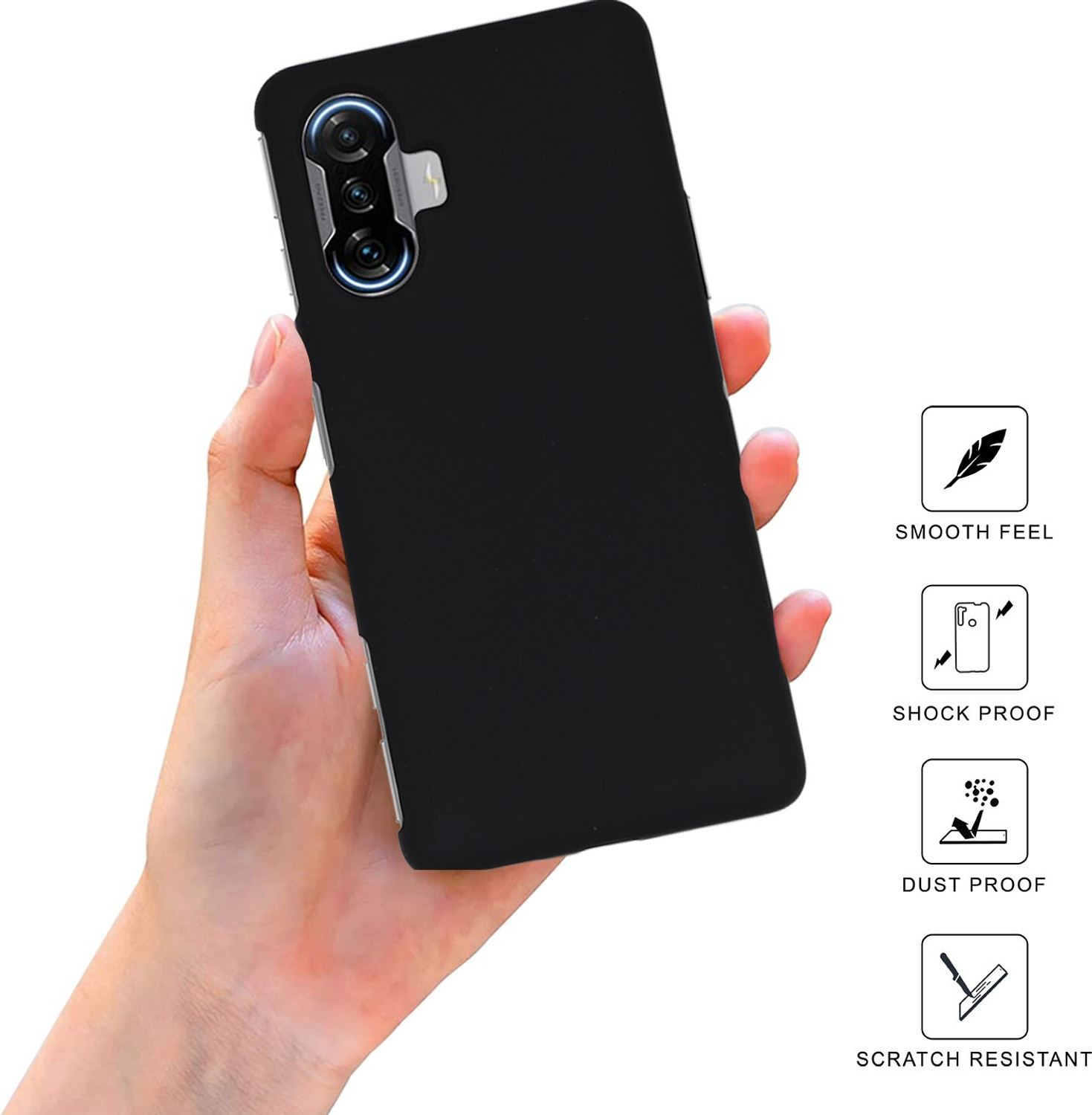 Image of Sprig Liquid Silicone Back Cover for POCO F3 GT, Poco F3 GT