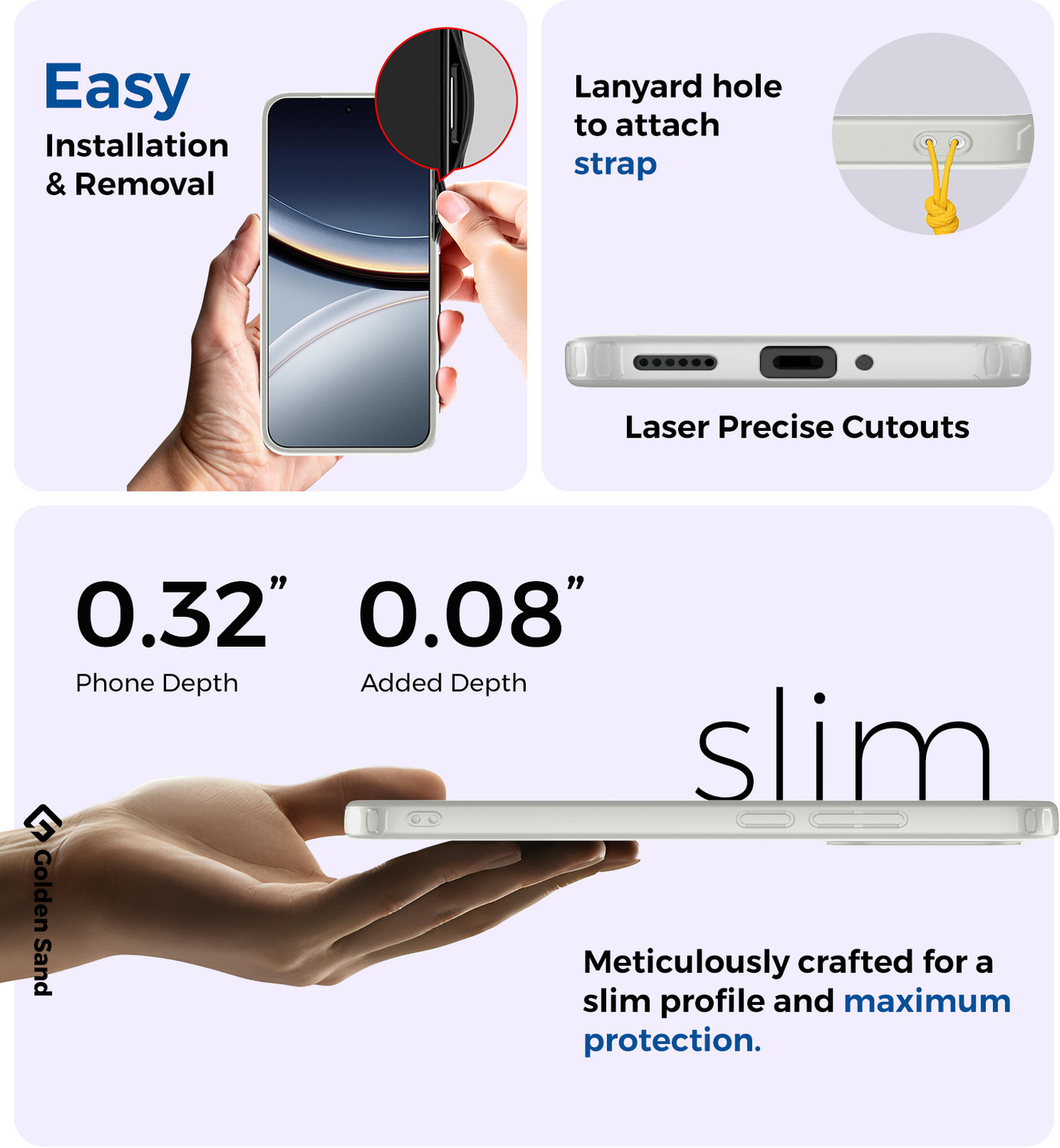 Image of Golden Sand Back Cover for POCO F7 5G, POCO F7