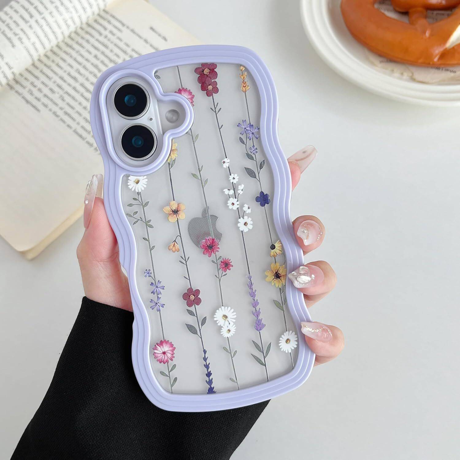 AGRONA Back Cover for apple iphone 17 - Cute Wavy Edge,with Raised Camera Protection & Stylish Aesthetic Design