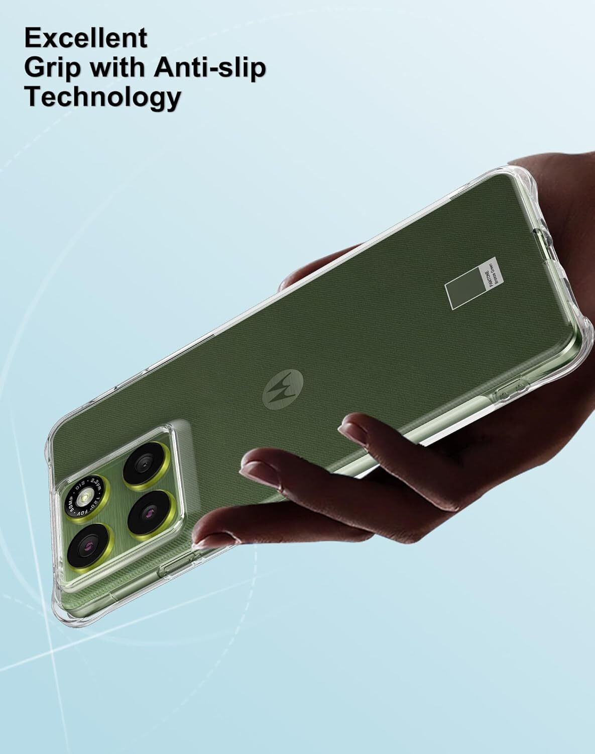 Image of FABEKEE Back Cover for Motorola Moto Edge 70 Fusion 5G Back Case Cover Shockproof Transparent Back Cover
