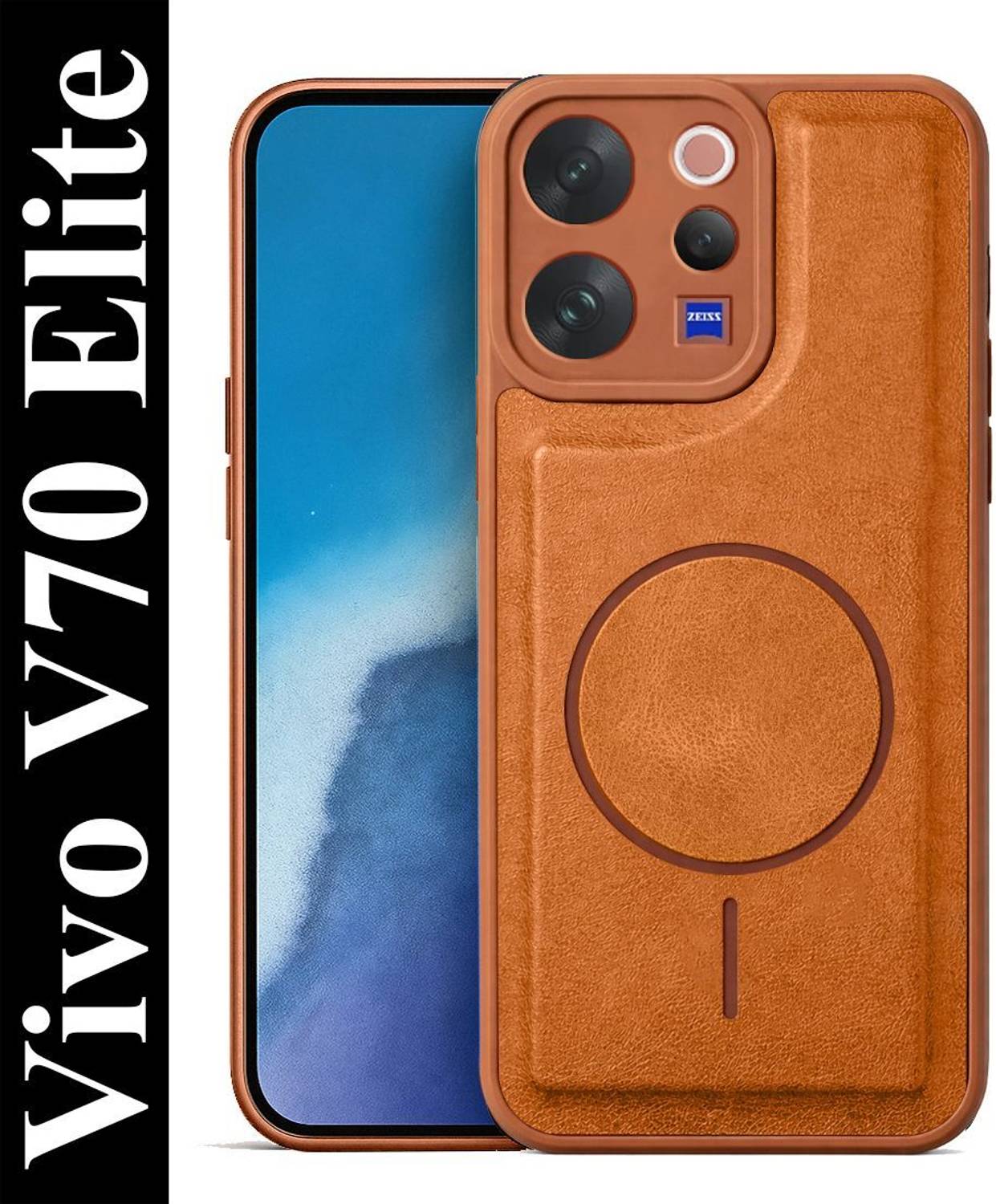 Luxecase Back Cover for vivo V70 Elite 5G Brown - Image 2