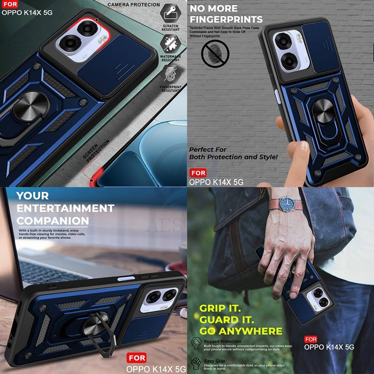 AESTMO Back Cover for Oppo K14X 5G Blue - Image 5