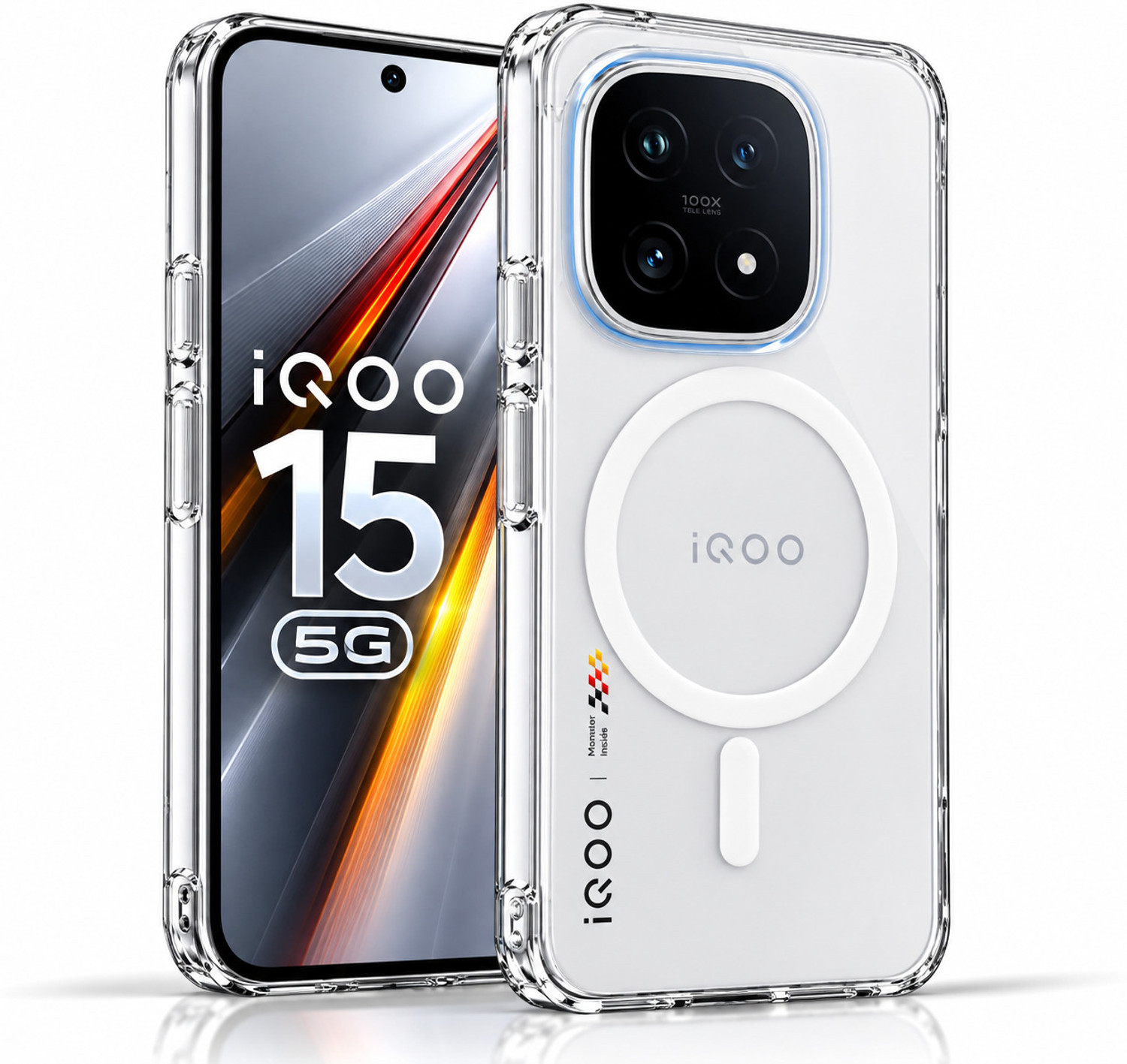 Image of Flipkart SmartBuy Anti Yellow Back Cover for Iqoo 15, Iqoo 15 5G (Transparent, Anti-Yellow, Polycarbonate, Thermoplastic Polyurethane, Pack of: 1)