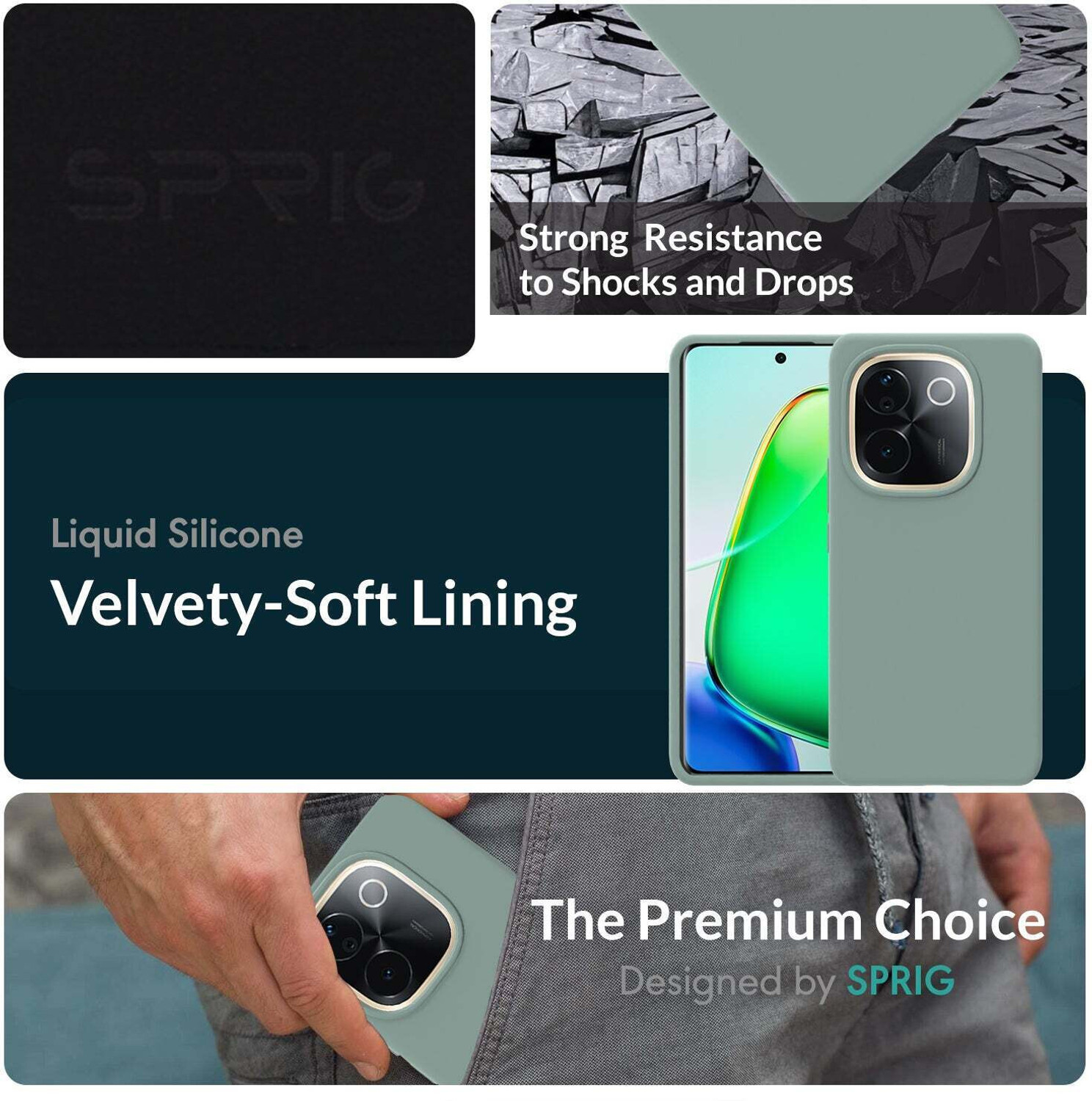 Image of Sprig Back Cover for IQOO Z9S PRO 5G, IQOO Z9s Pro 5G, Vivo T3 Pro 5G, VIVO T3 PRO, T3 Pro 5g