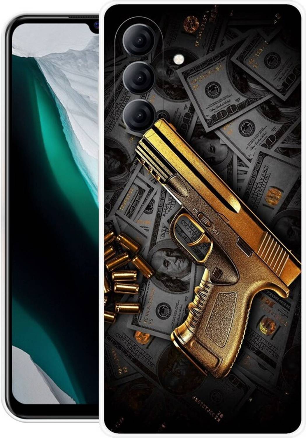 Inditex Back Cover for Samsung Galaxy F17 5G, Gold - Image 1