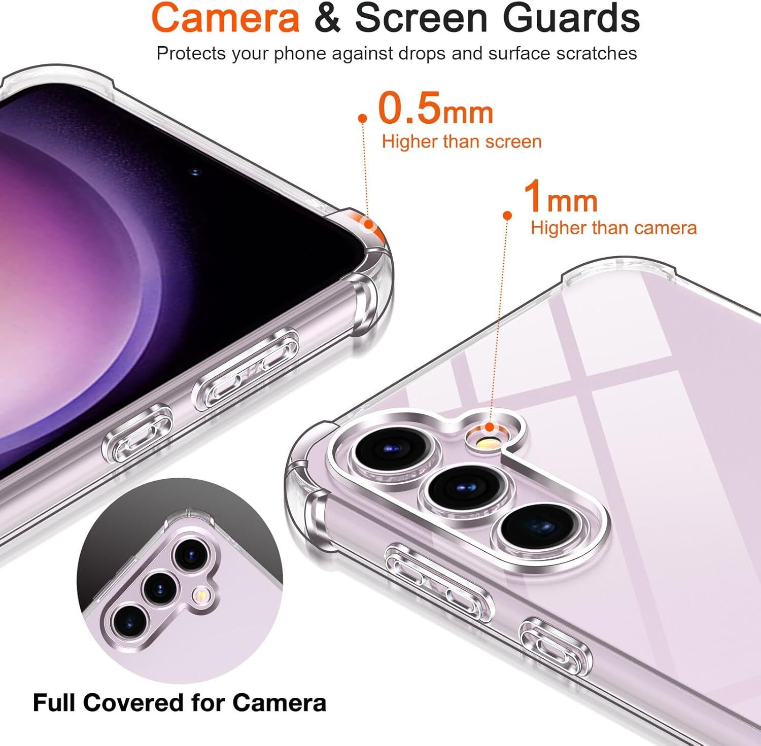 Image of Suriilo Bumper Case for Samsung Galaxy S23 FE 5G Back Cover Silicon Case