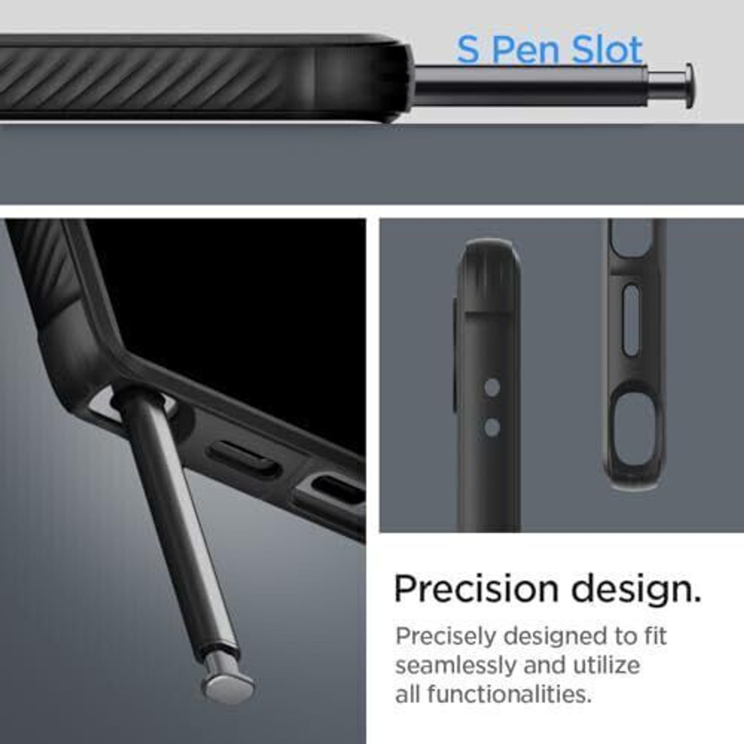 Image of Spigen Rugged Armor Back Cover for Samsung Galaxy S24 Ultra