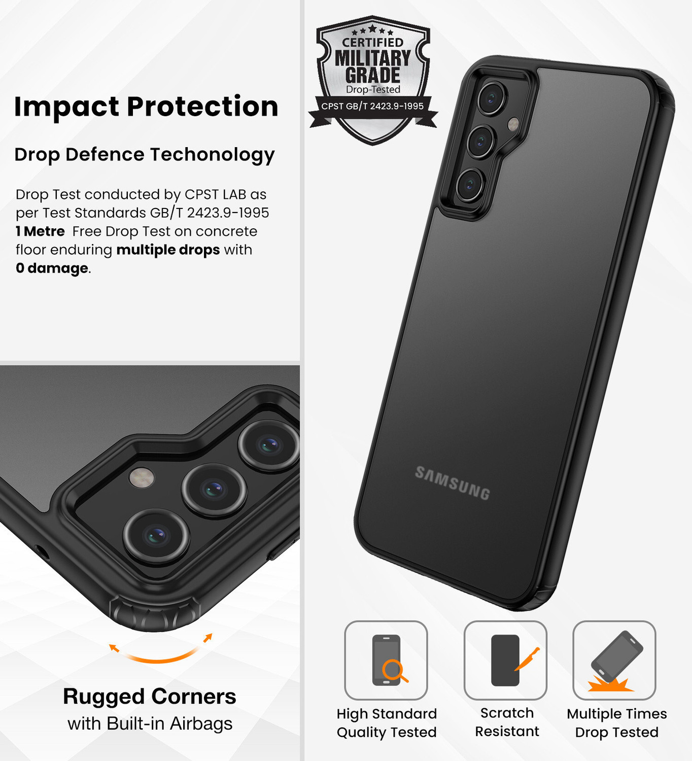 Image of Golden Sand Back Cover for Samsung Galaxy S23 FE 5G, Samsung S23 FE 5G (Black, Shock Proof, Thermoplastic Polyurethane, Pack of: 1)