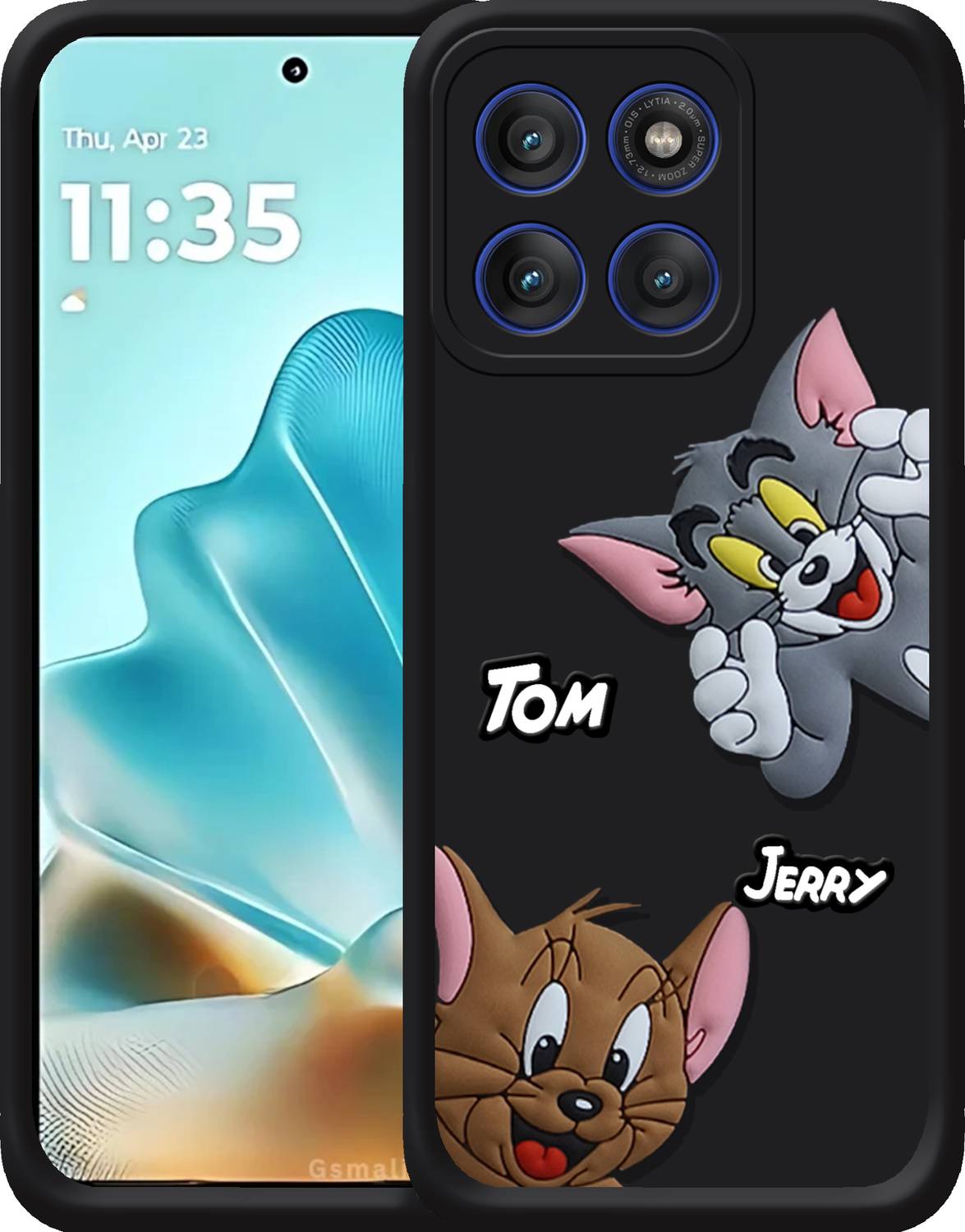 AMEYAA Back Cover for Moto Edge 60 Fusion Soft Silicone 3D Cute Tom & Jerry Cartoon Full Protective Case