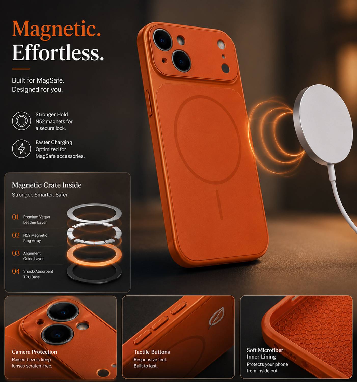 HANIRY Back Cover for iPhone 15 Plus Silver - Image 2