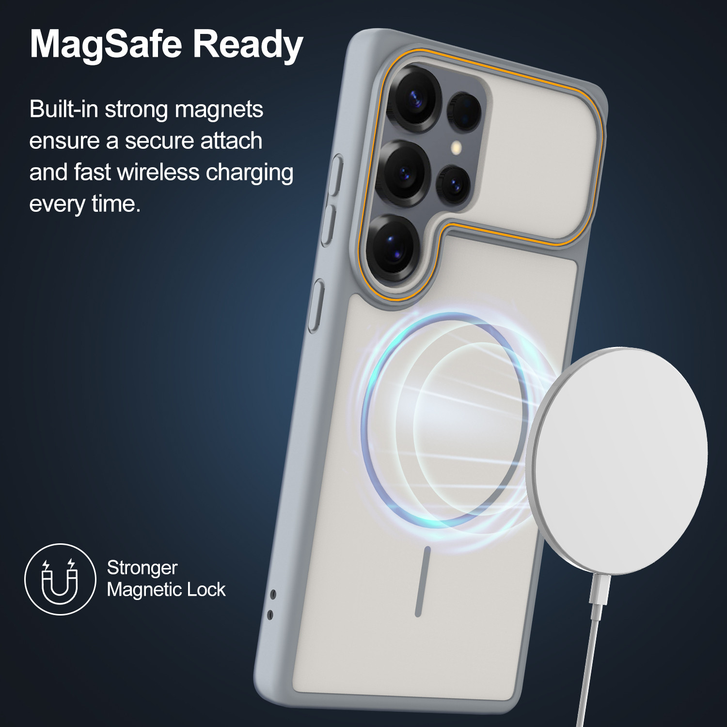 Image of KartV Back Cover for Samsung Galaxy S25 Ultra 5G (Grey, Camera Bump Protector, Silicon, Metal, Polycarbonate, Pack of: 1)