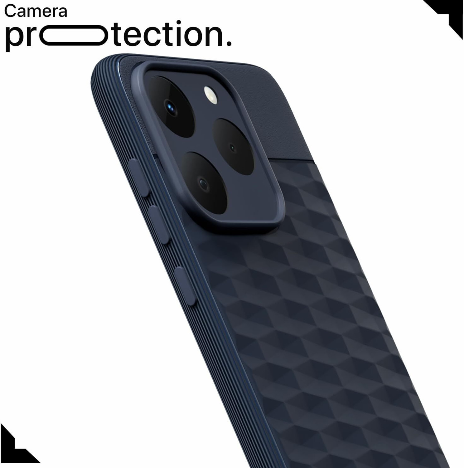 Image of ADI Creations Back Cover for realme NARZO 90 5G, Hexa Cube Design | Ultra Slim Soft Case | Inner Velvet Fabric