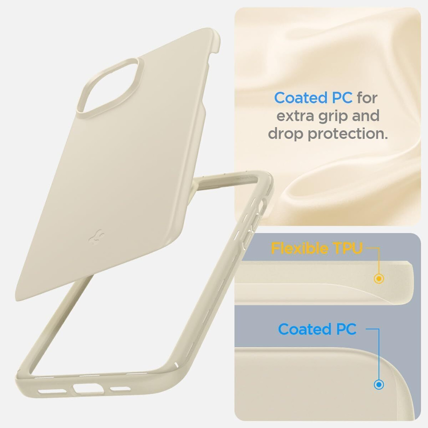 Image of Spigen Thin Fit Back Cover for Apple iPhone 15 Plus