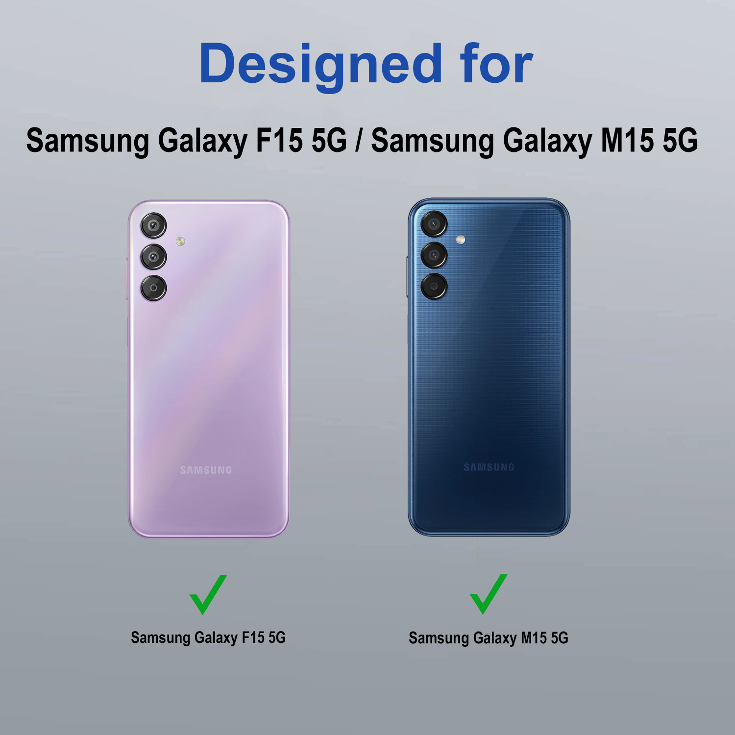 Image of MatteSmoke Samsung Galaxy F15 5G Rubber, Plastic Back Cover