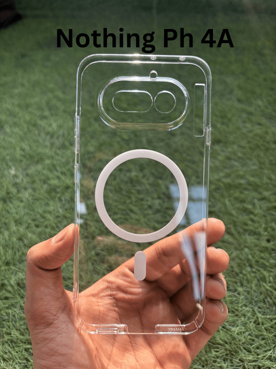 FONKR Back Cover for Nothing Phone 4A, Magnetic Transparent Hard Case, Crystal Clear Case, Anti Yellow case